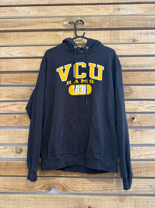 Vintage 90s Champion American VCU Rams Hoodie/Hooded Sweatshirt. USA. Size Medium.