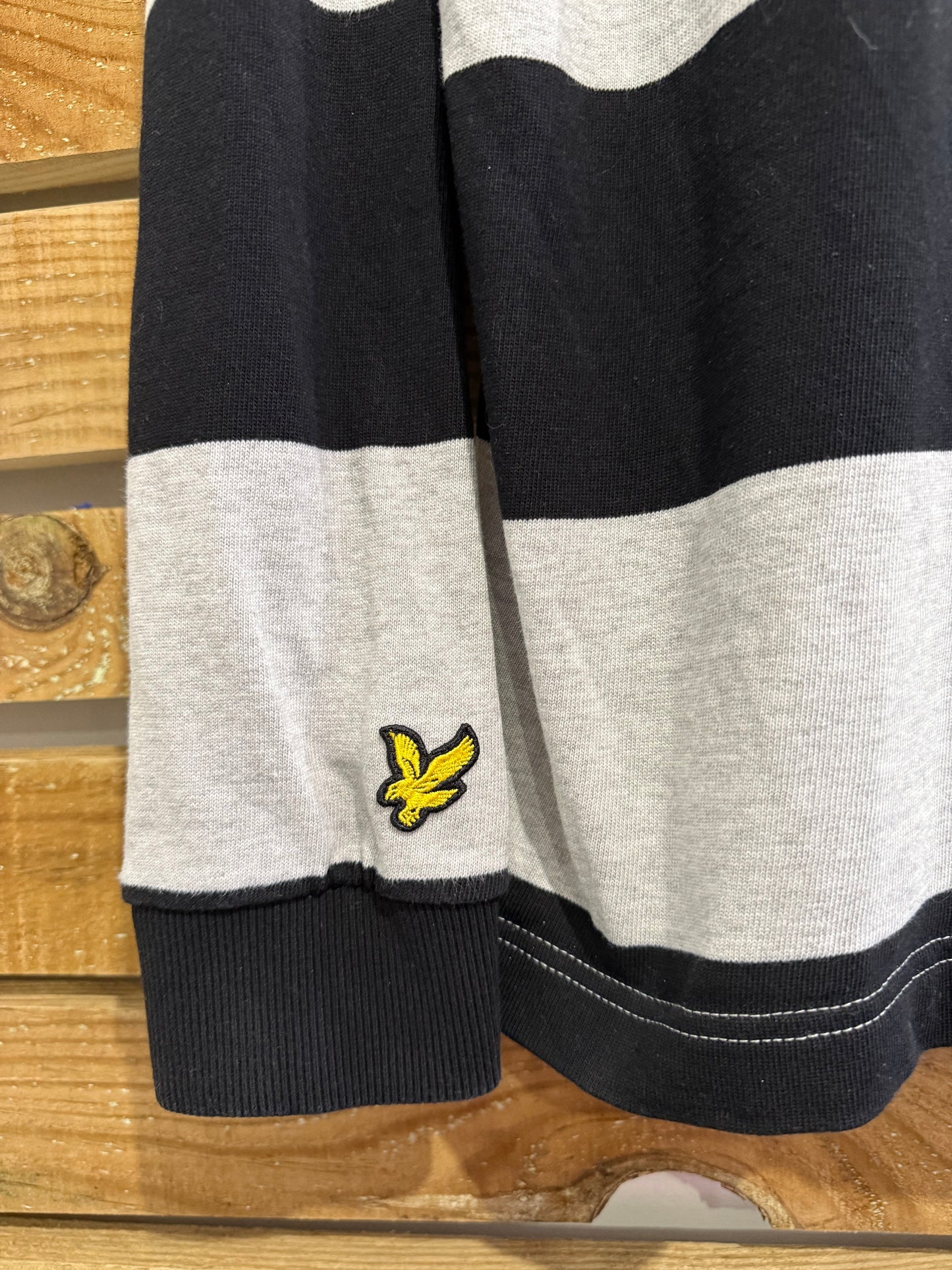 RARE Lyle & Scott x Golfickers Rugby Striped embroidered Shirt. Size Large.