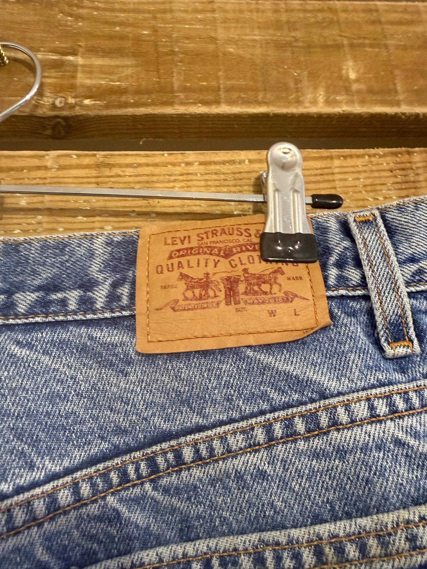 Vintage 90s Levi’s 501 Cut Off Denim Shorts. 30” waist, UK10
