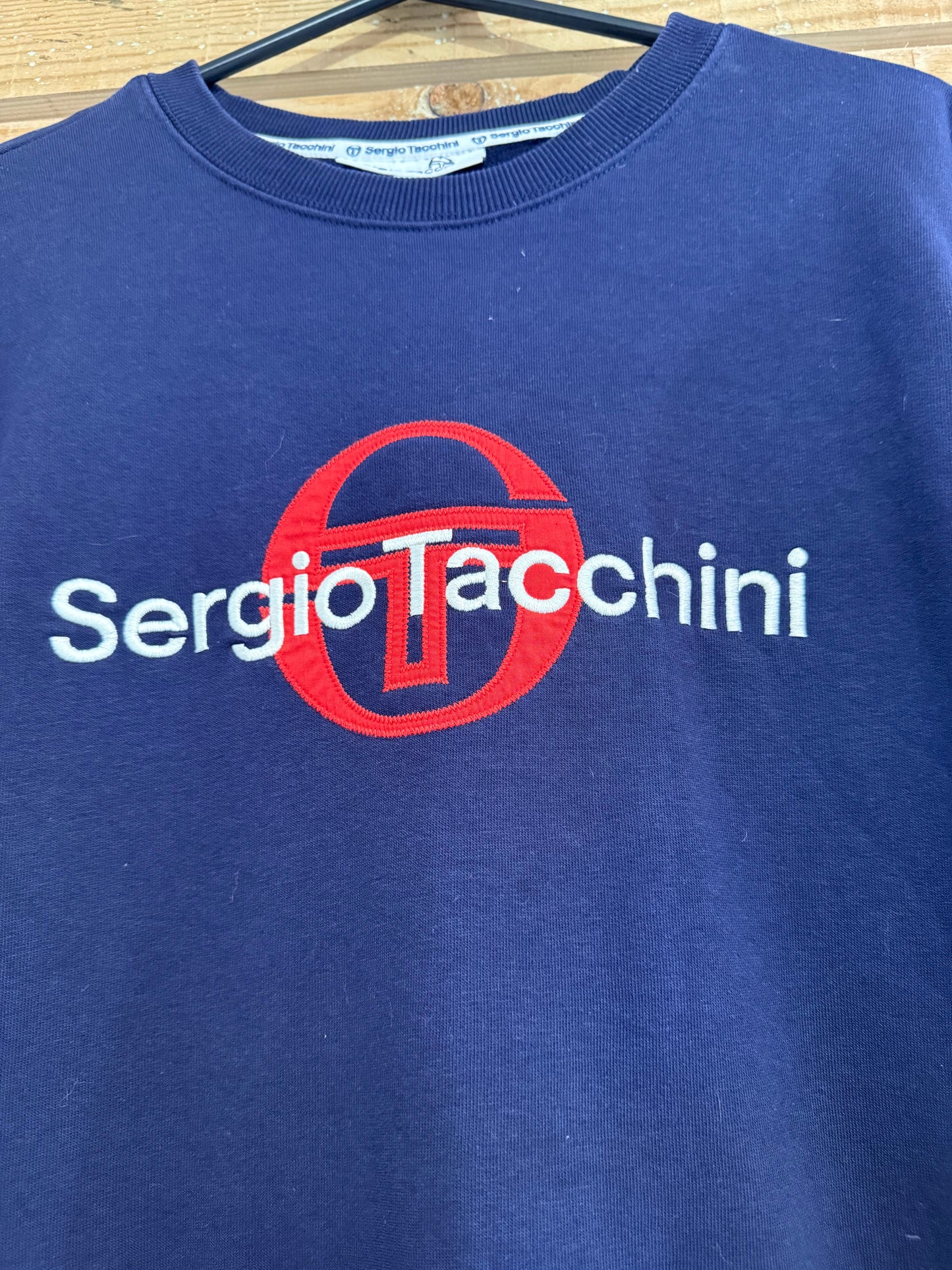 Vintage RARE 90s Sergio Tacchini embroidered sweater. USA. Size Large.