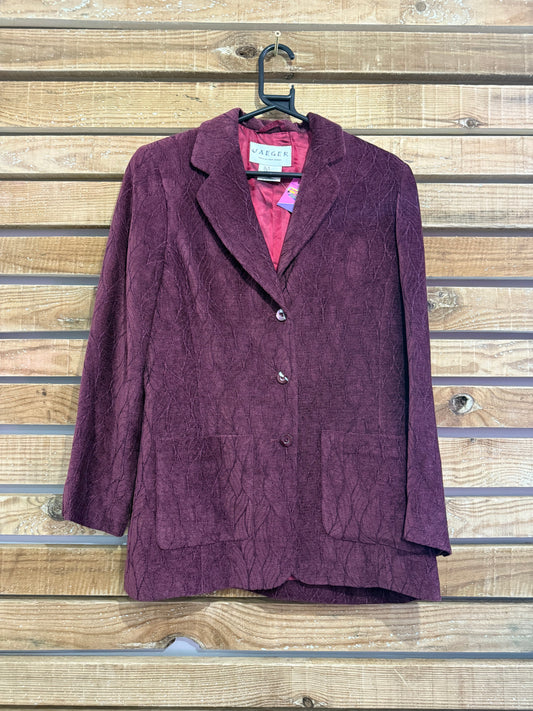 Vintage 80s Jaeger textured button up blazer/ jacket. UK10