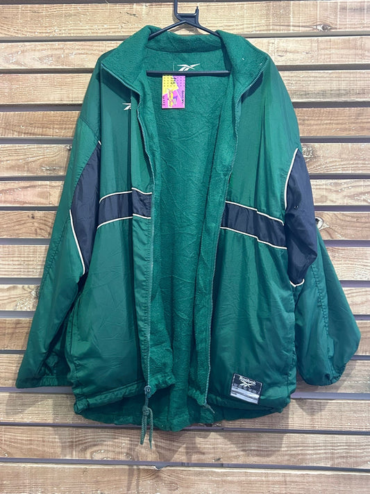 Vintage 90s Reebok Spell-out reversible coat/ jacket. Size XXL
