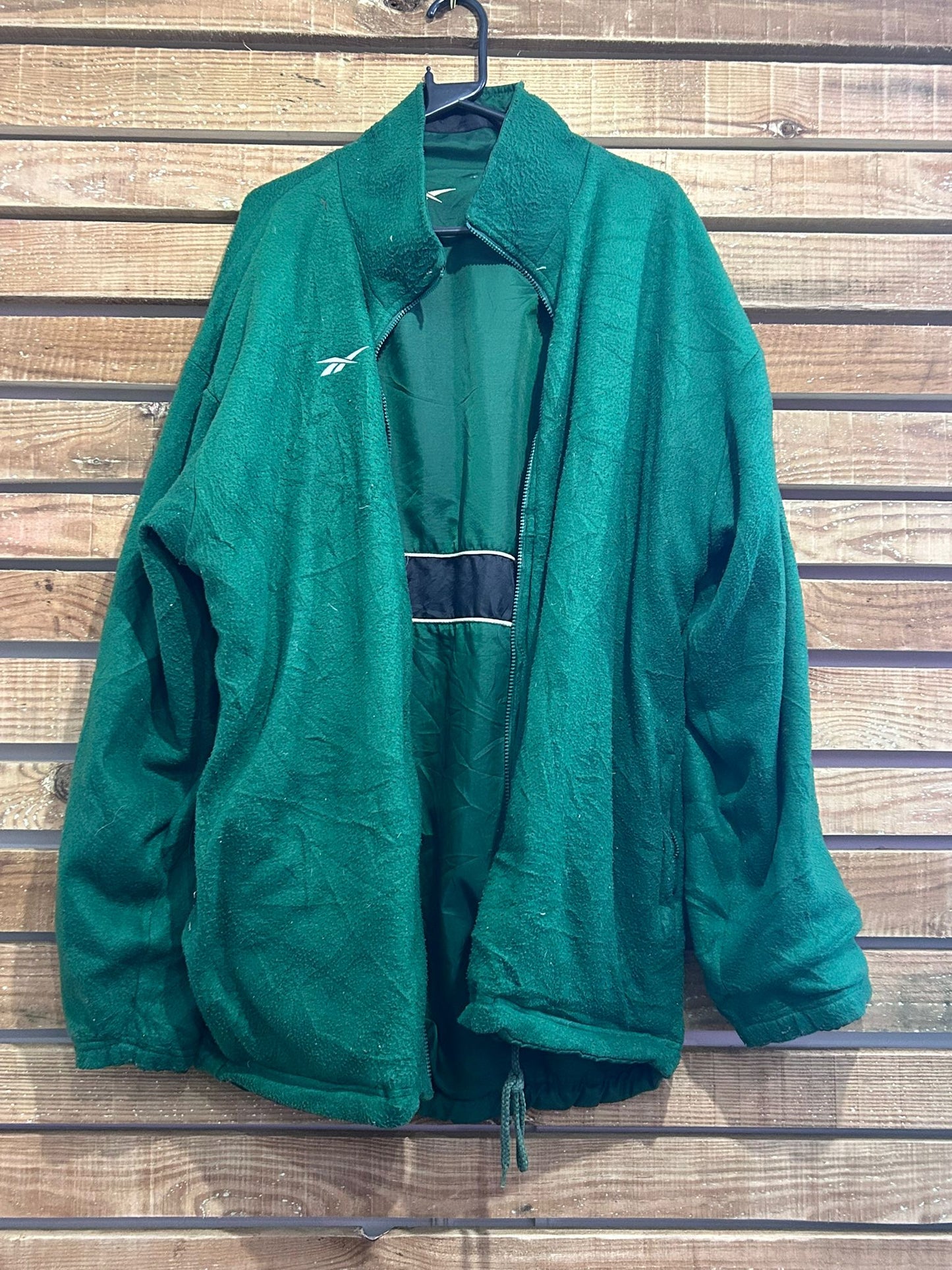 Vintage 90s Reebok Spell-out reversible coat/ jacket. Size XXL