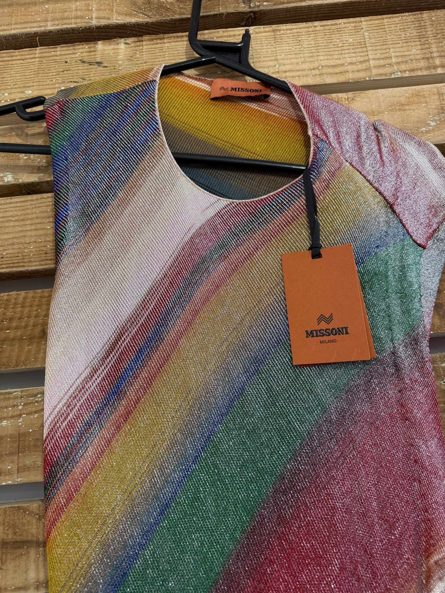 BNWT Missoni multicoloured knit metallic maxi dress. Summer/ beach/ holiday. IT46, free sizing.