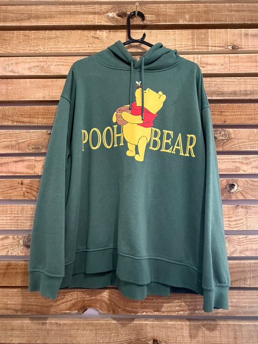 Vintage Y2K Disney Winnie the Pooh hoodie/ hooded sweater. Green. Size XXL.