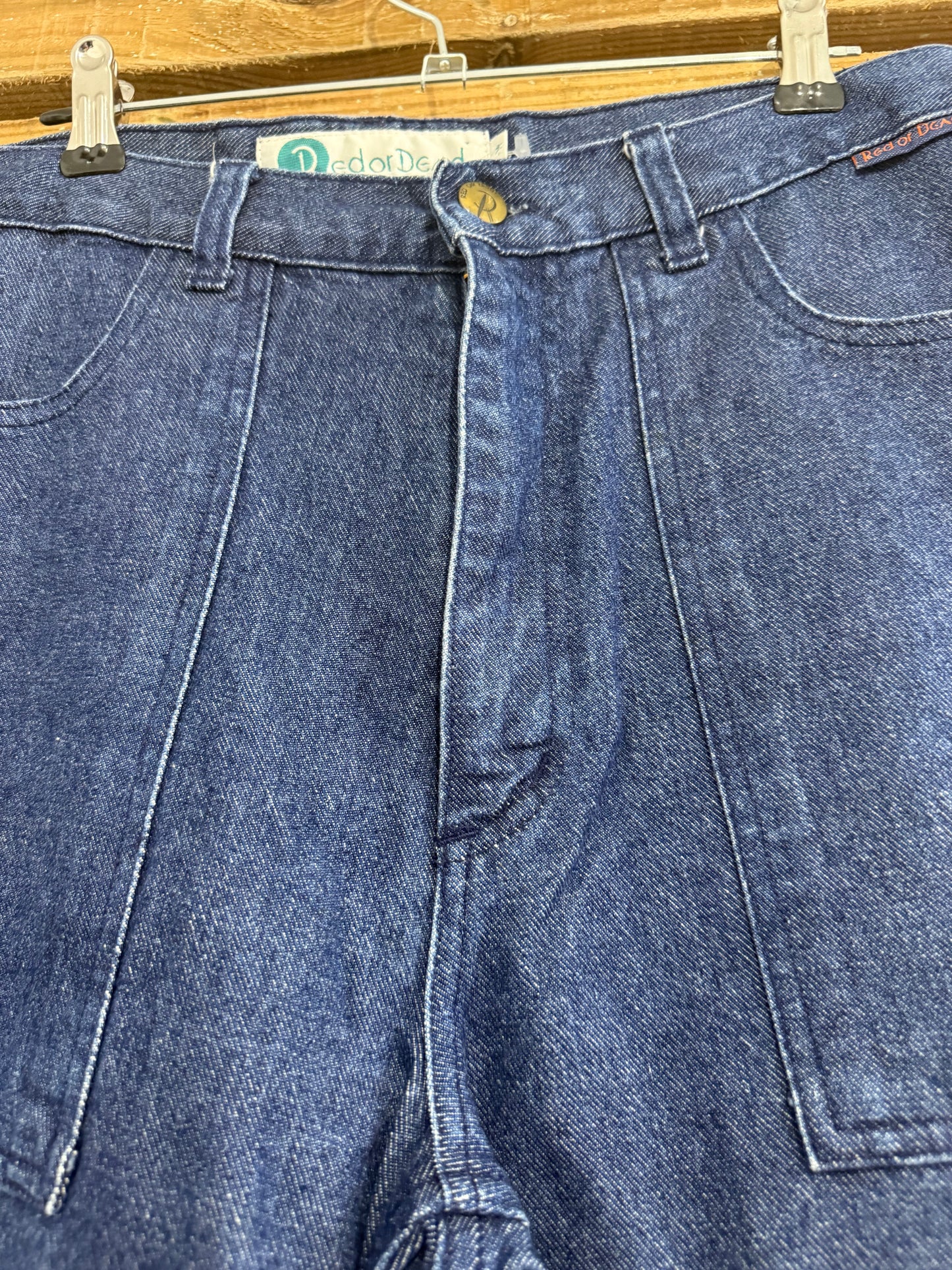 Vintage 90s Red or Dead denim shorts/ Jorts. Medium. 30” waist.