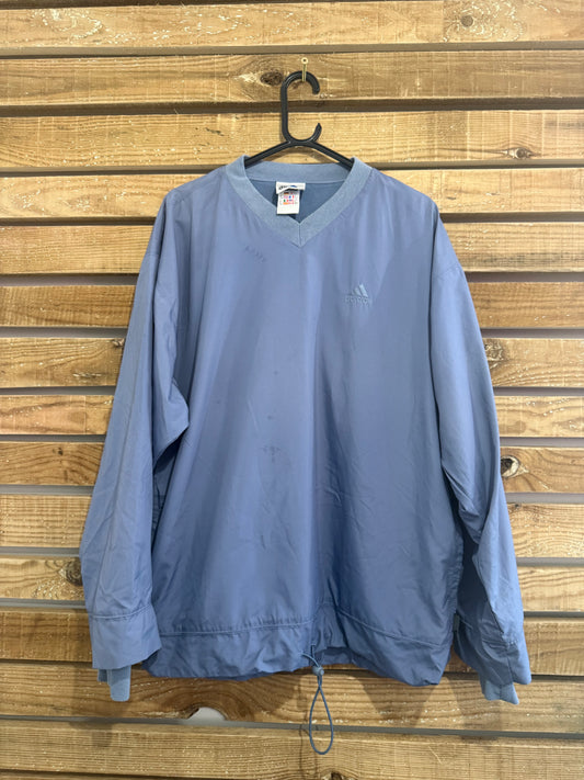 Vintage 90s Adidas shell pull over sweater. Blue. Size Medium. Golf.