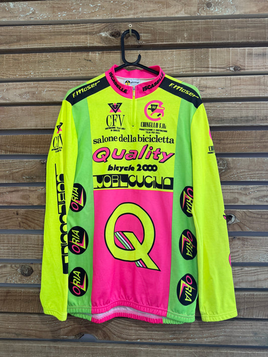 Vintage Y2K Giessegi Bike cycling jersey sports top. Size medium.