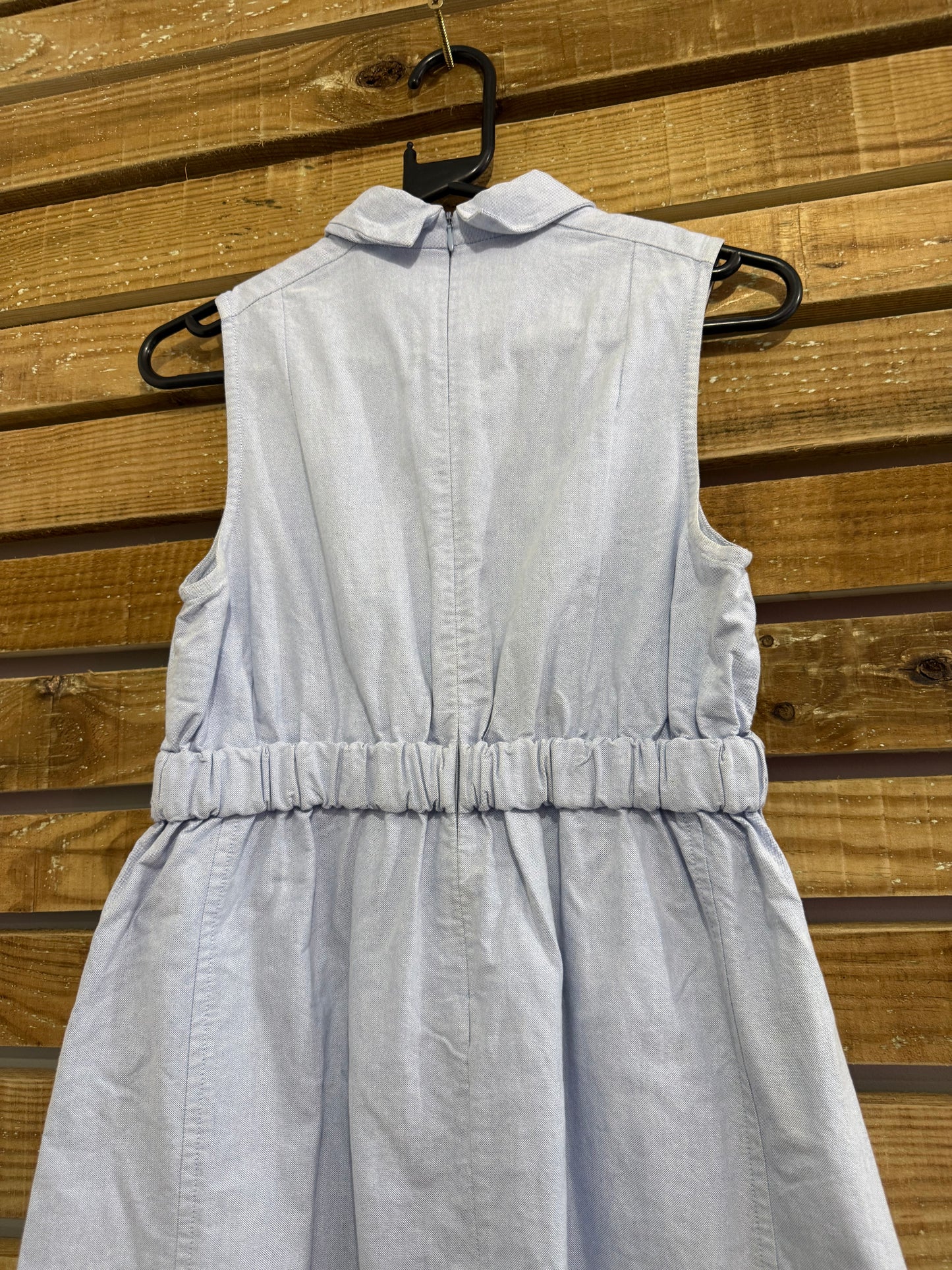 Carven cotton shirt dress, Peter Pan collar. 50s style. Size 8-10. Summer.
