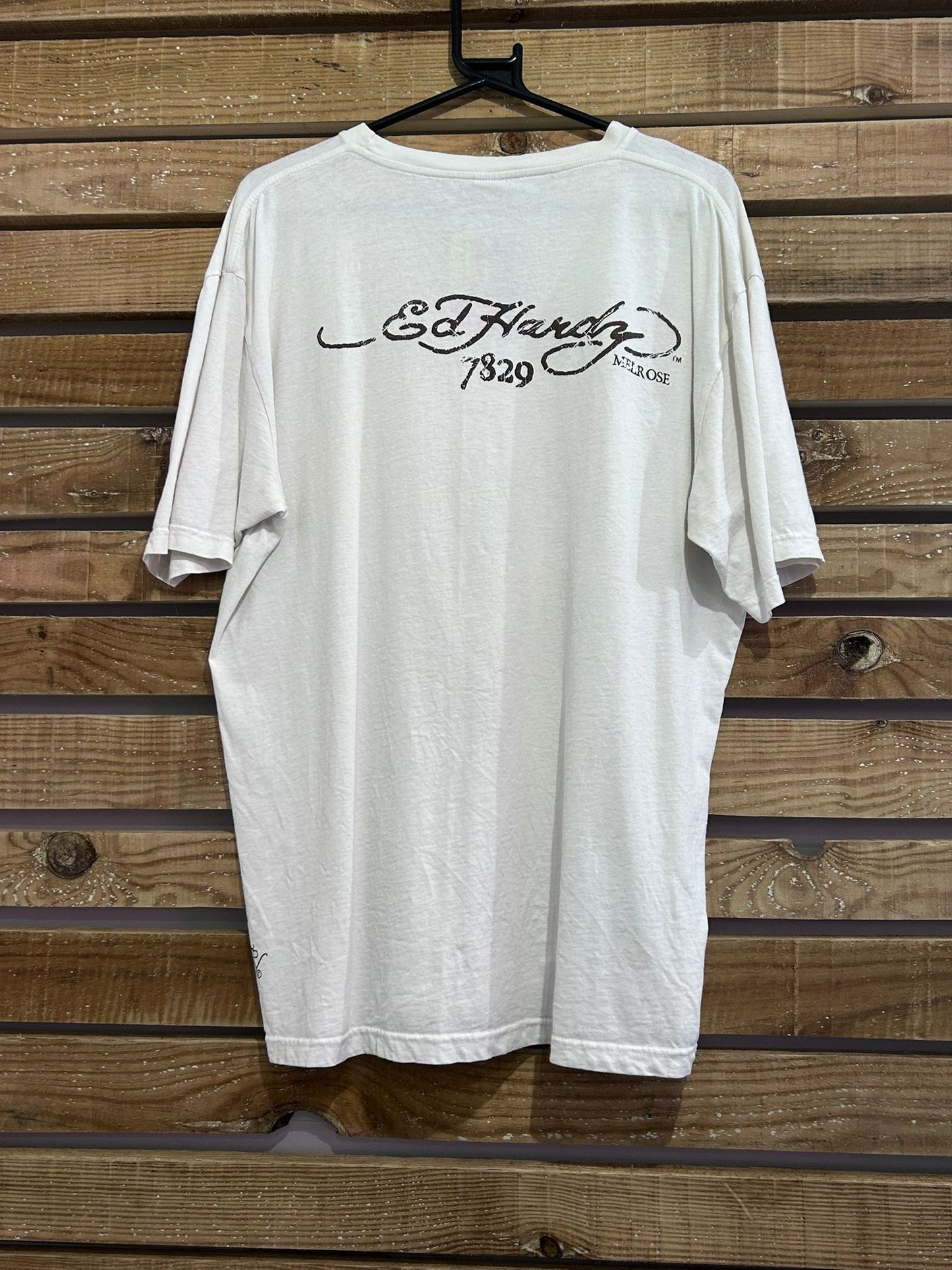 Vintage Y2K Ed Hardy Diamonte Eagle T-shirt. Size XL.