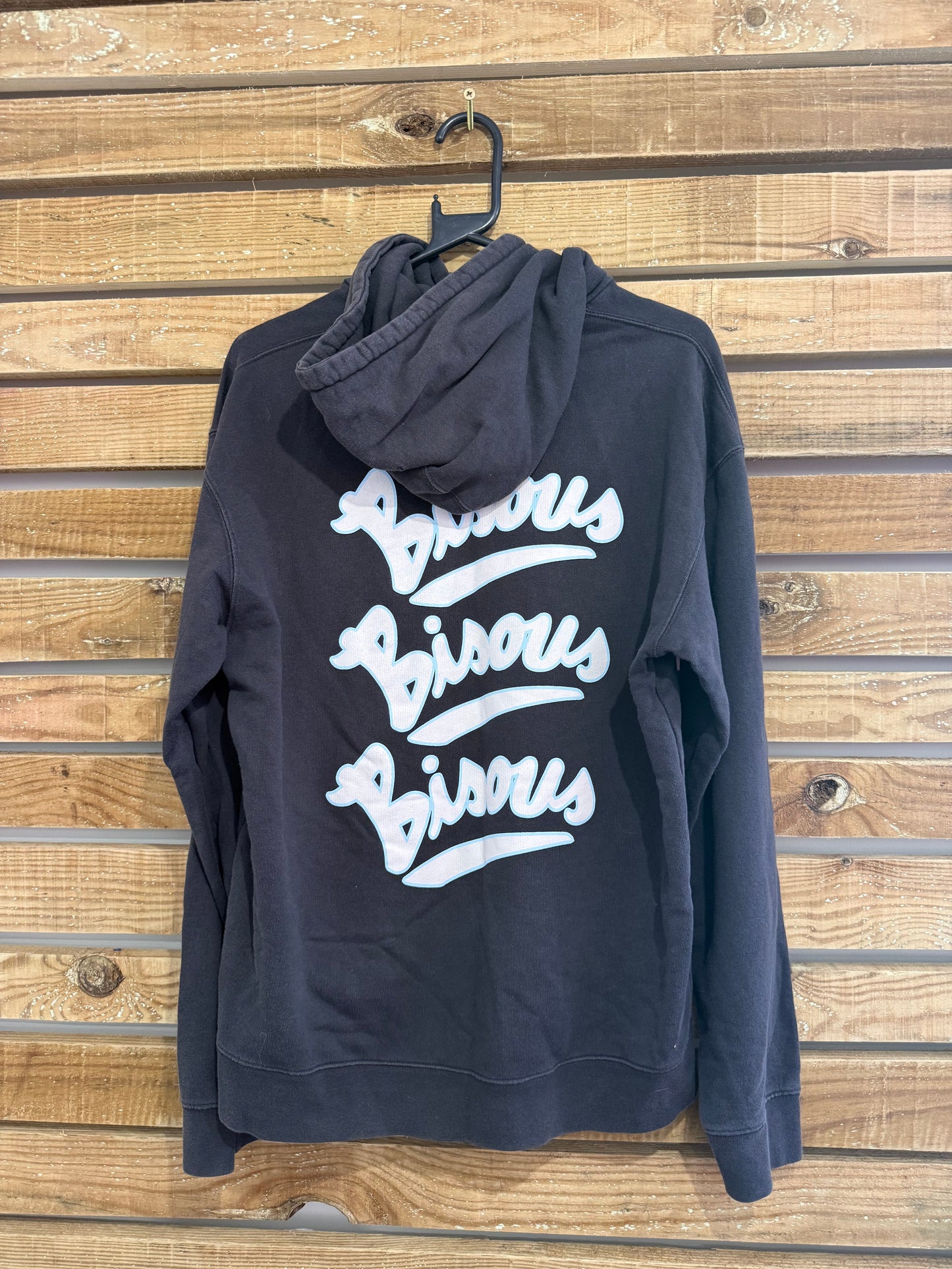 Bisous Skateboard hoodie/ hooded sweater. Black. Size Medium.