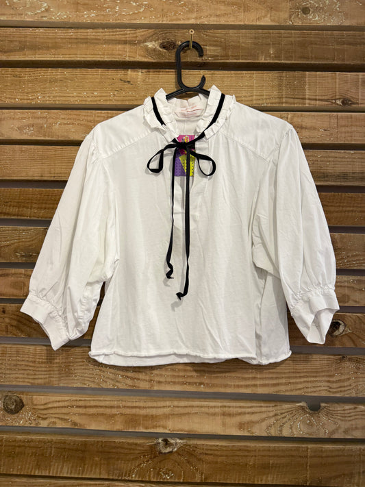 See by Chloé white blouse with neck tie. Size medium.