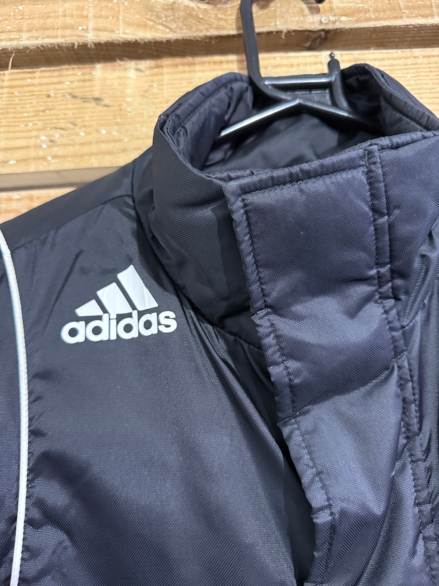 Vintage 90s Adidas waterproof sports jacket. Black. Size large.