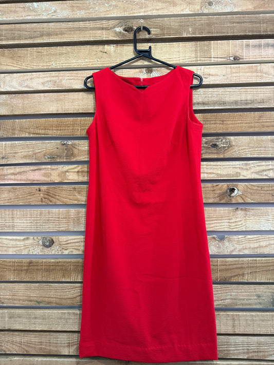 Vintage 80s does 60s red Escada shift dress. Summer/ Wedding/ evening. Size 40, Size UK14