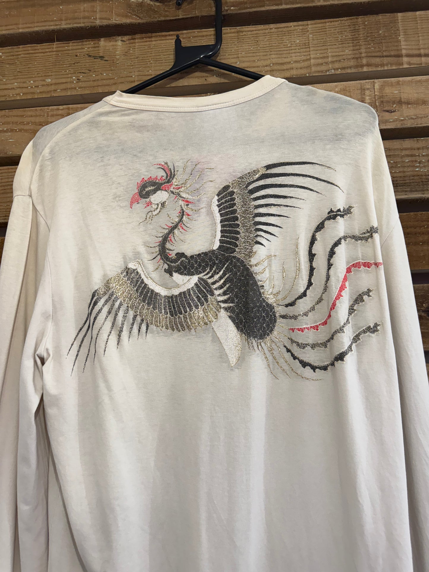 Vintage Y2K Roberto Cavalli Phoenix motif print T-shirt. Size small.