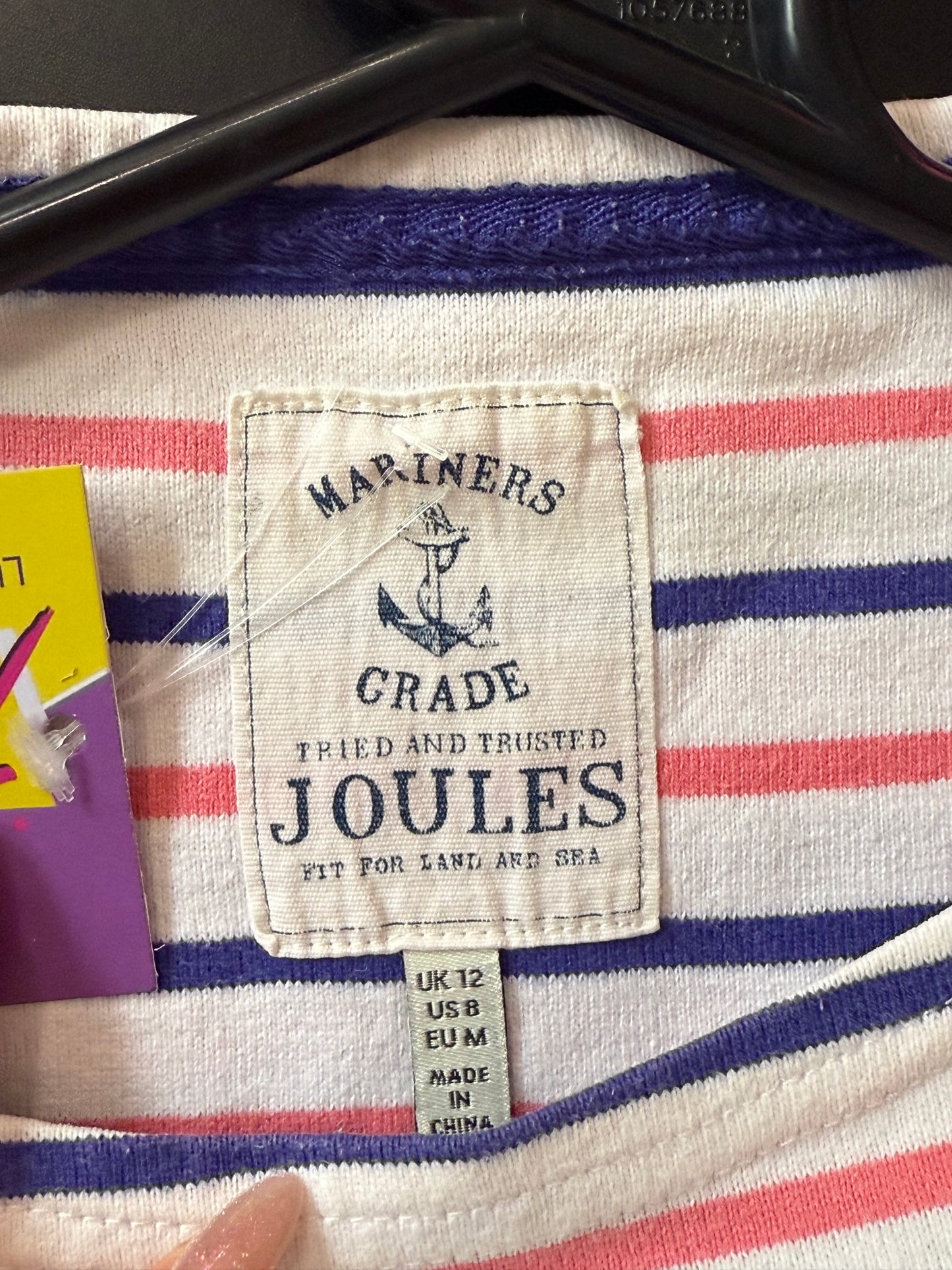 Joules striped T-shirt. Size UK12