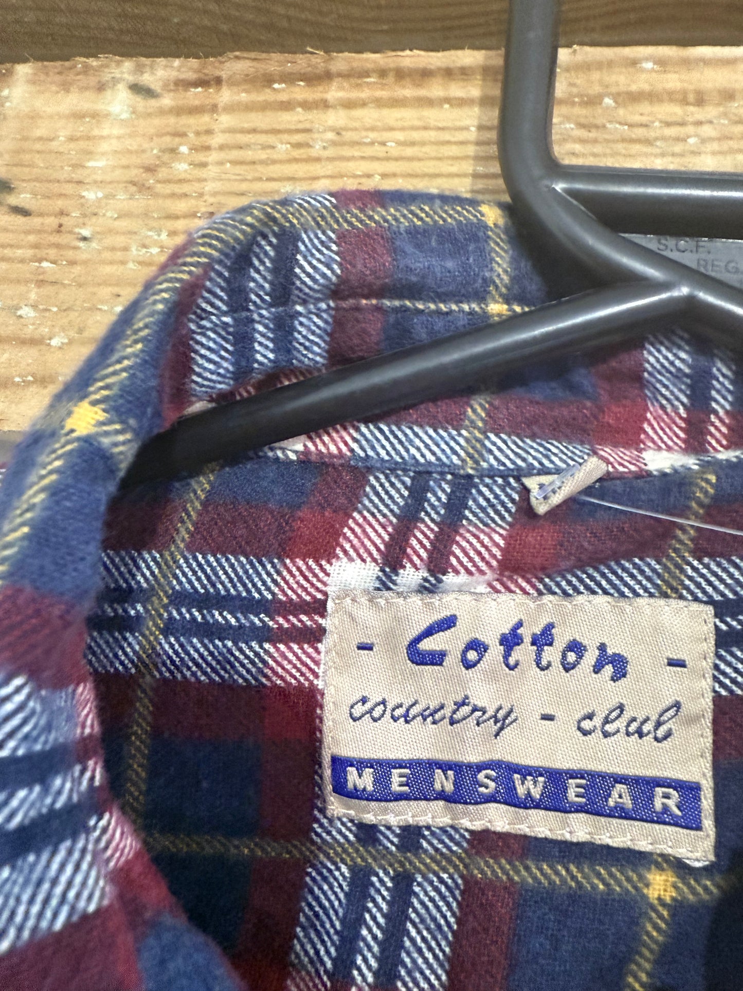 Vintage 90s checked flannel plaid button up top/ shirt dress. Size Large.