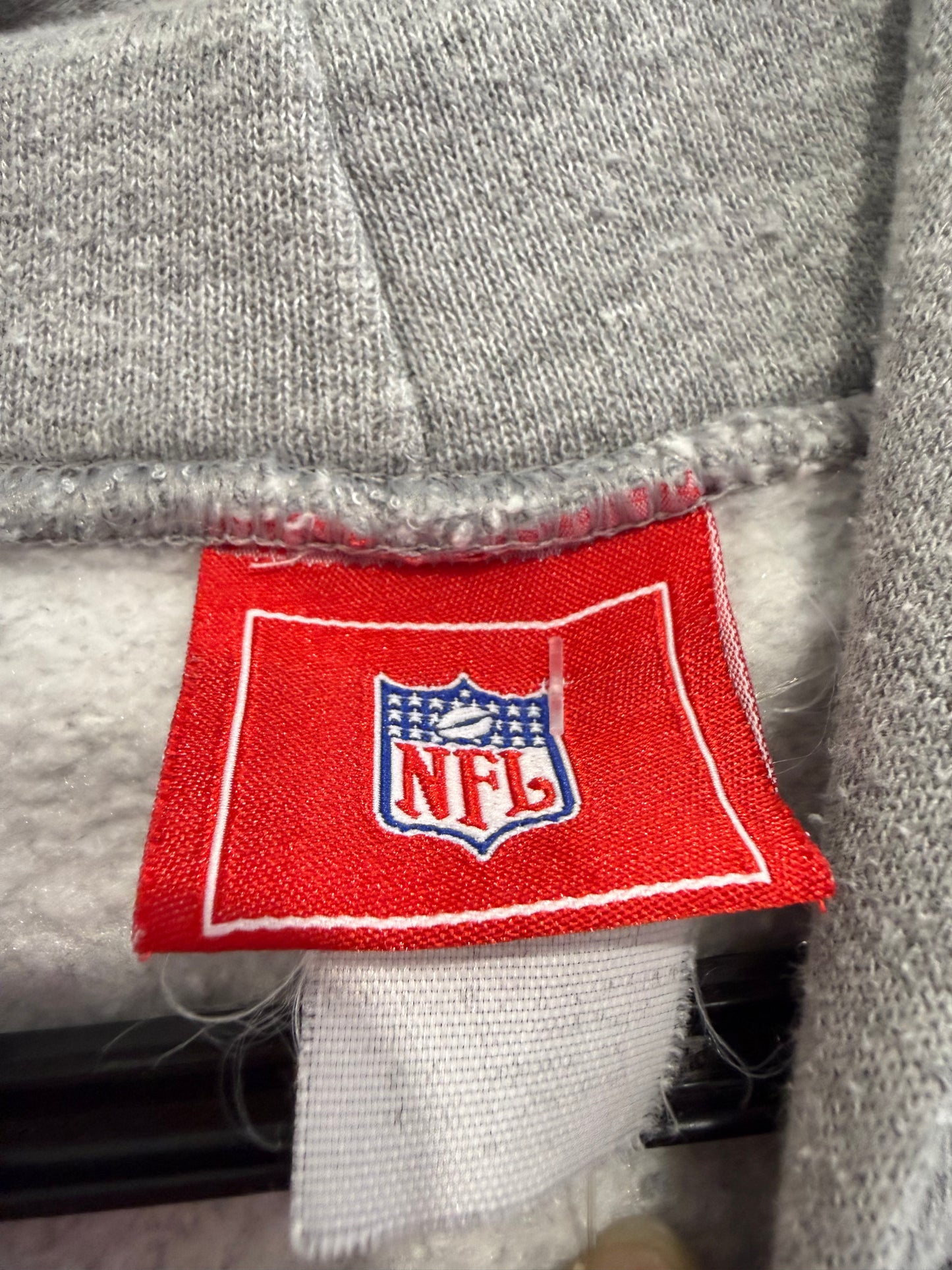 Vintage 90s NFL Philadelphia Eagles hoodie/ hooded sweater. Grey. Size XL.