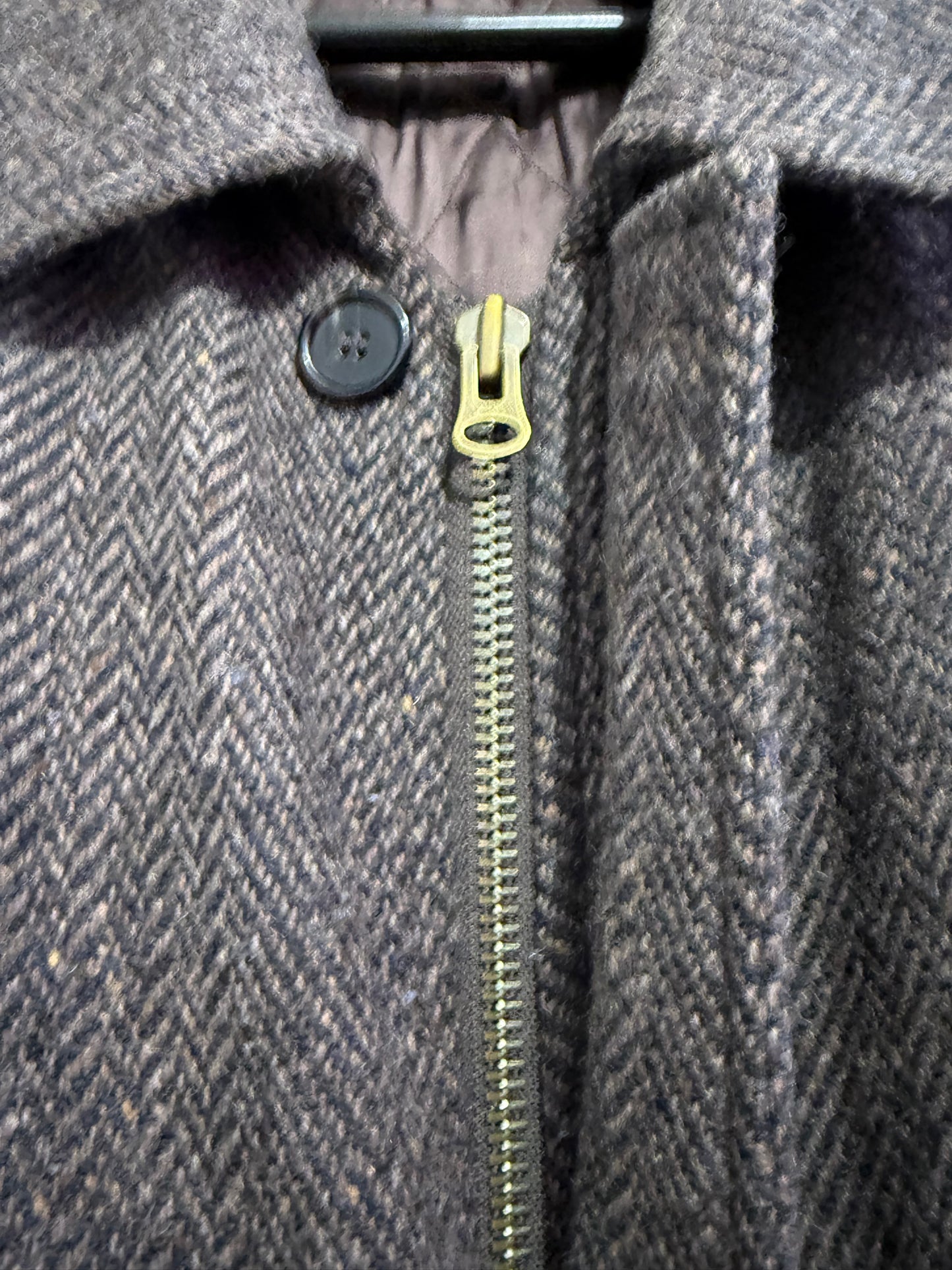 Vintage 90s St Michael’s Tweed Wool Pea Coat. Outdoors Jacket. Country. Size XL