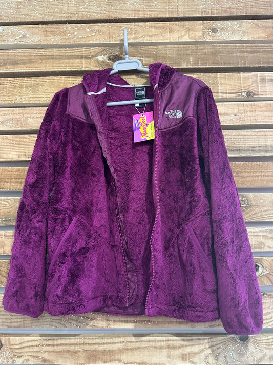 Vintage 90s The North Face teddy Borg fleece Jacket. Blue. Size Small.