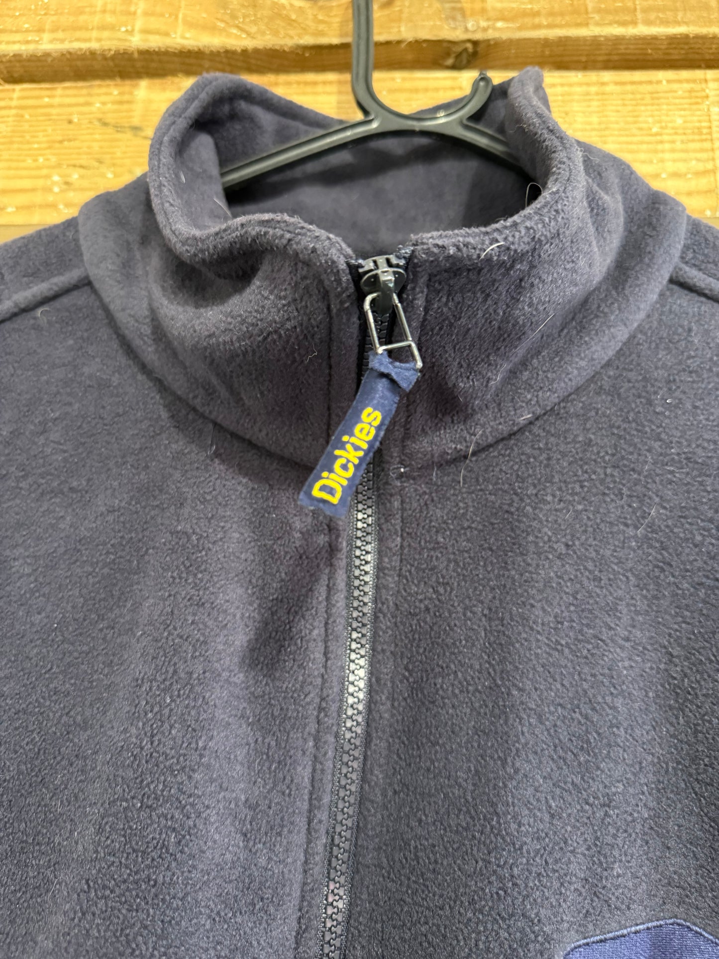 Vintage 90s Dickies Fleece Jacket. Blue. Workwear. Size XL