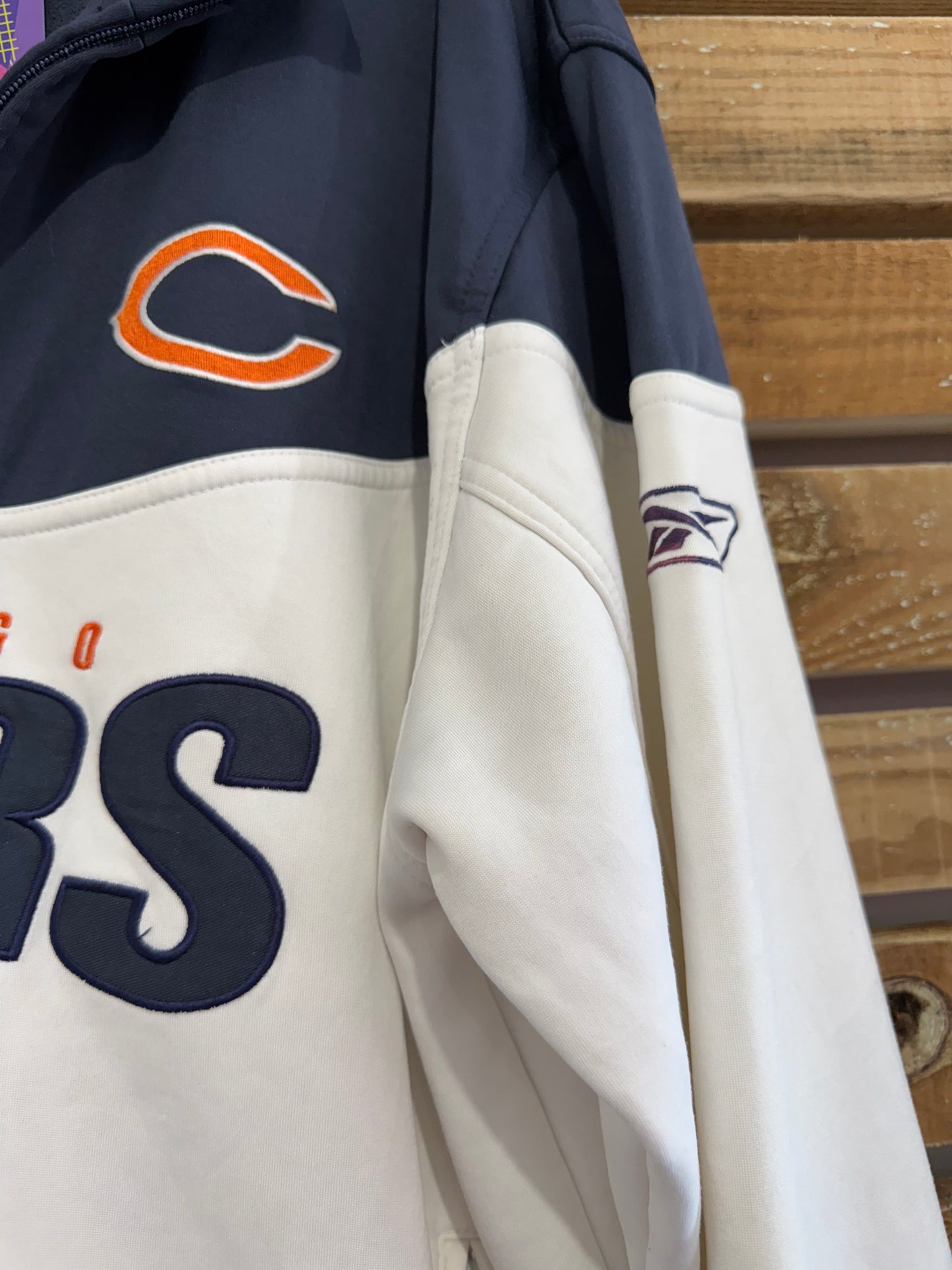 Vintage 90s NFL Reebok Chicago Bears 1/4 zip Sweater/sweatshirt. Size Large.