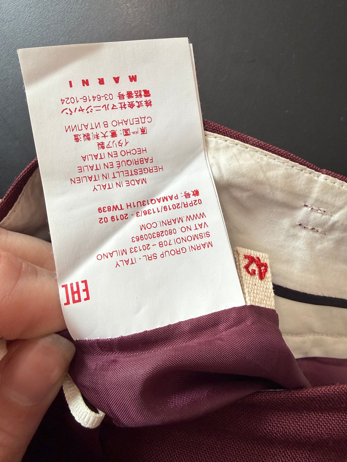 Marni wool culotte trousers. EU42. 31” waist. 24” leg. Size UK10-12. Wine