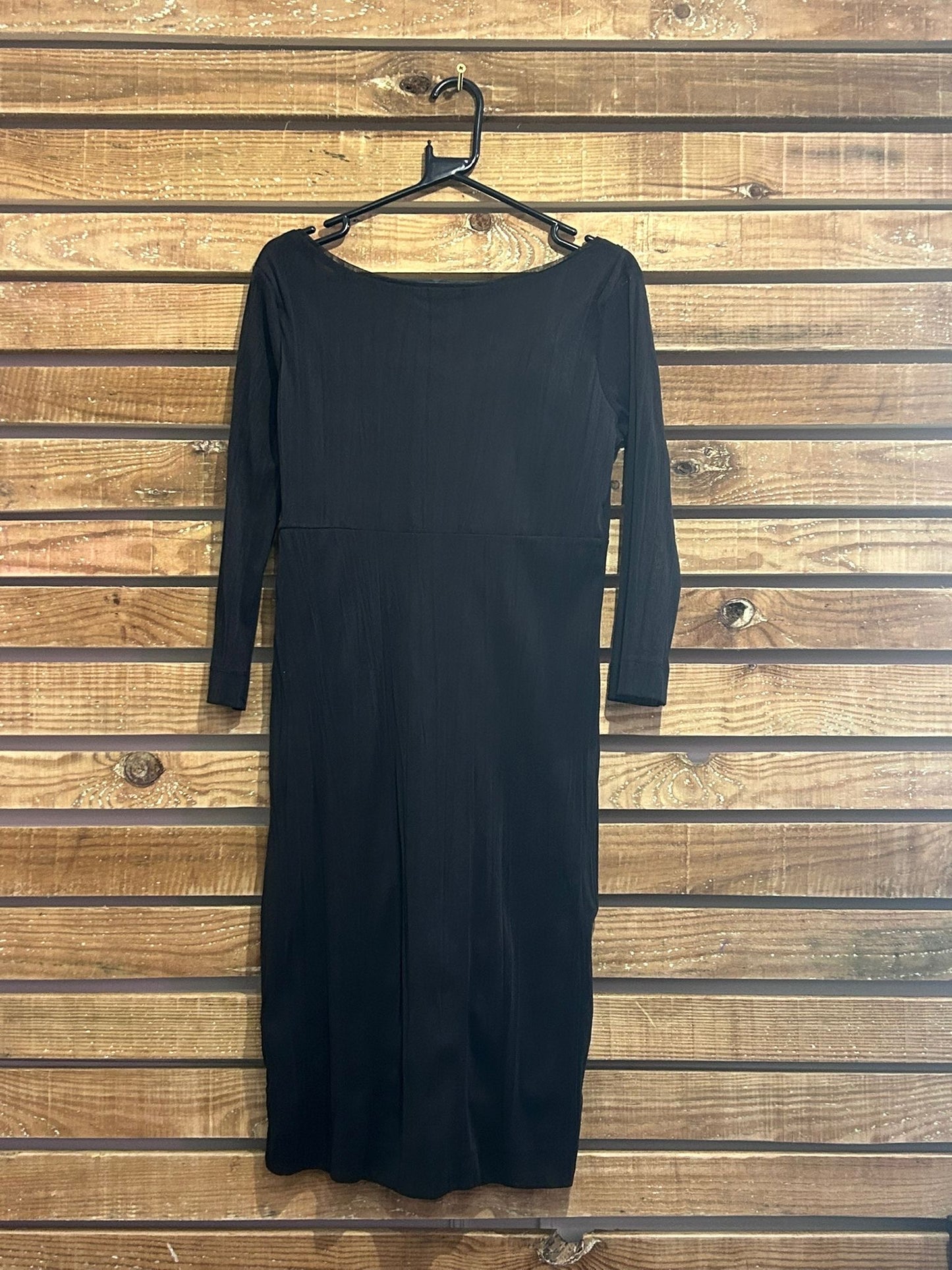 Vintage Y2K midi embroidered dress. boho/ evening. Size 10-12.