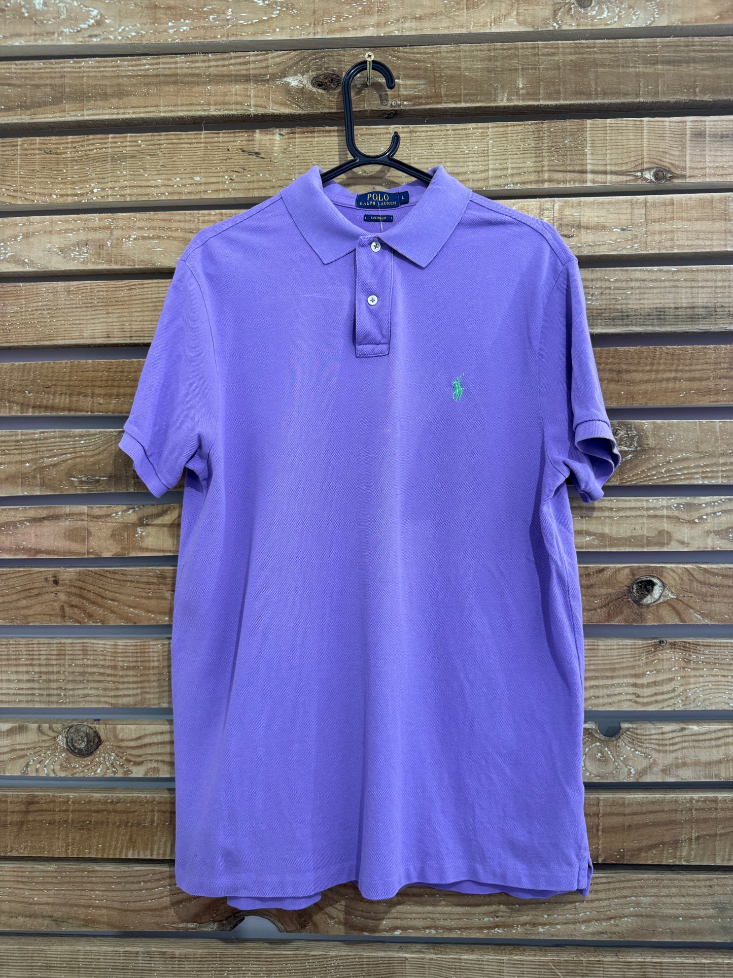 Vintage Y2K Ralph Lauren pony polo shirt. Purple. Size Large.