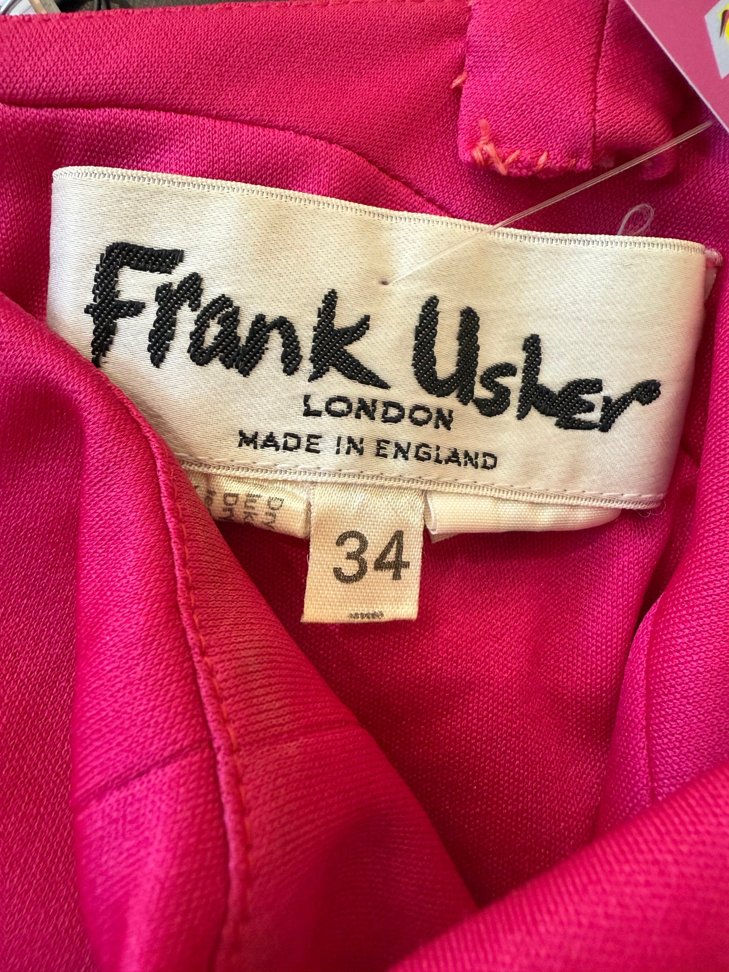 Vintage 80s does 50s Frank Usher swing dress. Pink. Prom/ summer.