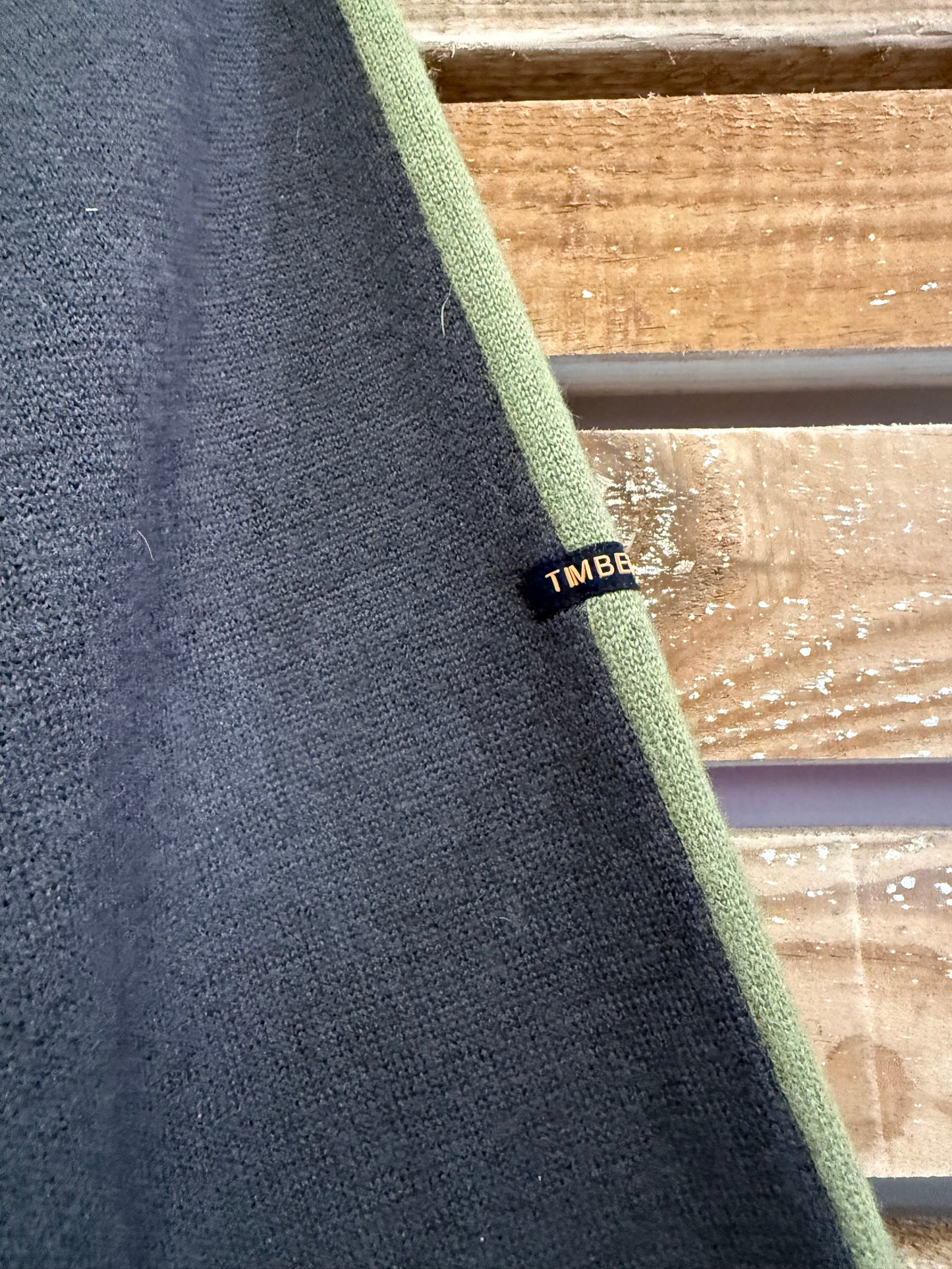 Vintage Y2K Timberland zip up knit cardigan/ jumper. Green. Size XL.