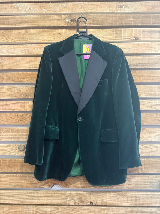 Vintage 80s Boss of Switzerland velvet Blazer/ Jacket. Size 42” chest, medium.