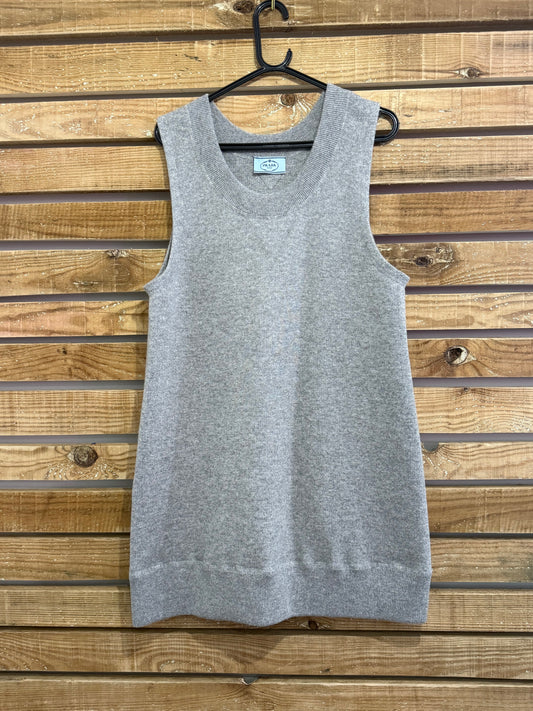 Prada knitted sweater vest dress. Jumper.Grey.