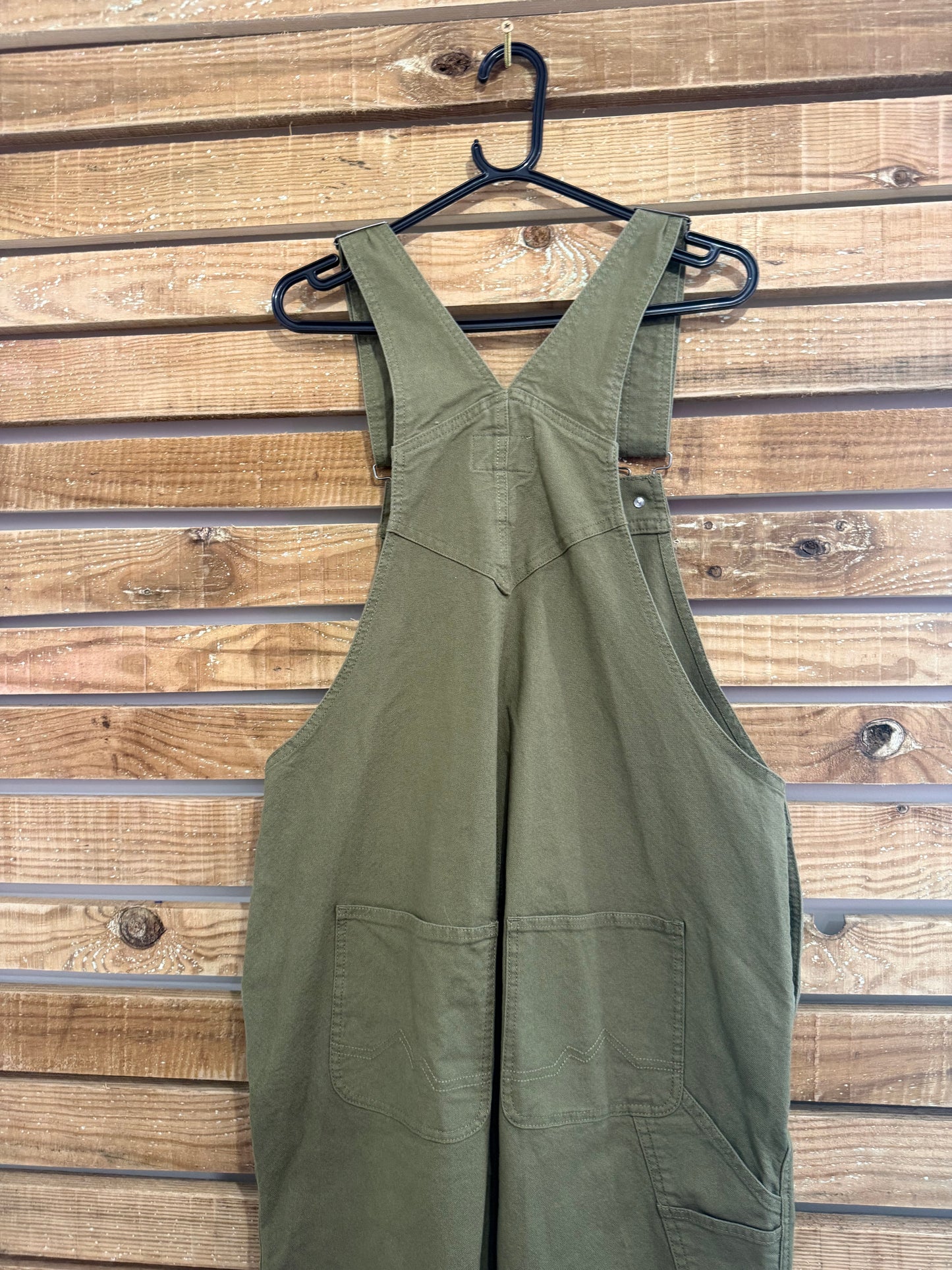 Passenger roamist Bib overalls/ dungarees. Cotton. Khaki Outdoors/ festival. Medium. Deadstock.