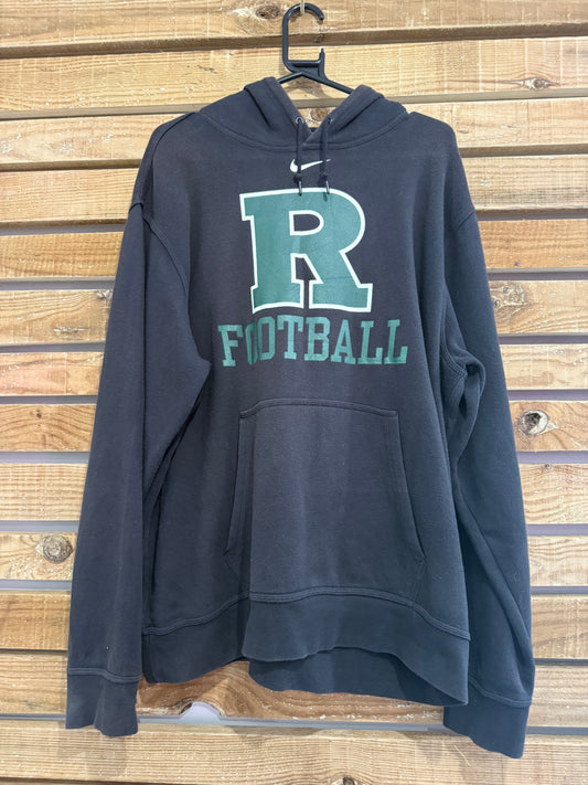 Vintage Y2K Nike R Football hoodie/ hooded sweater. USA/ American. Black. Size XL.