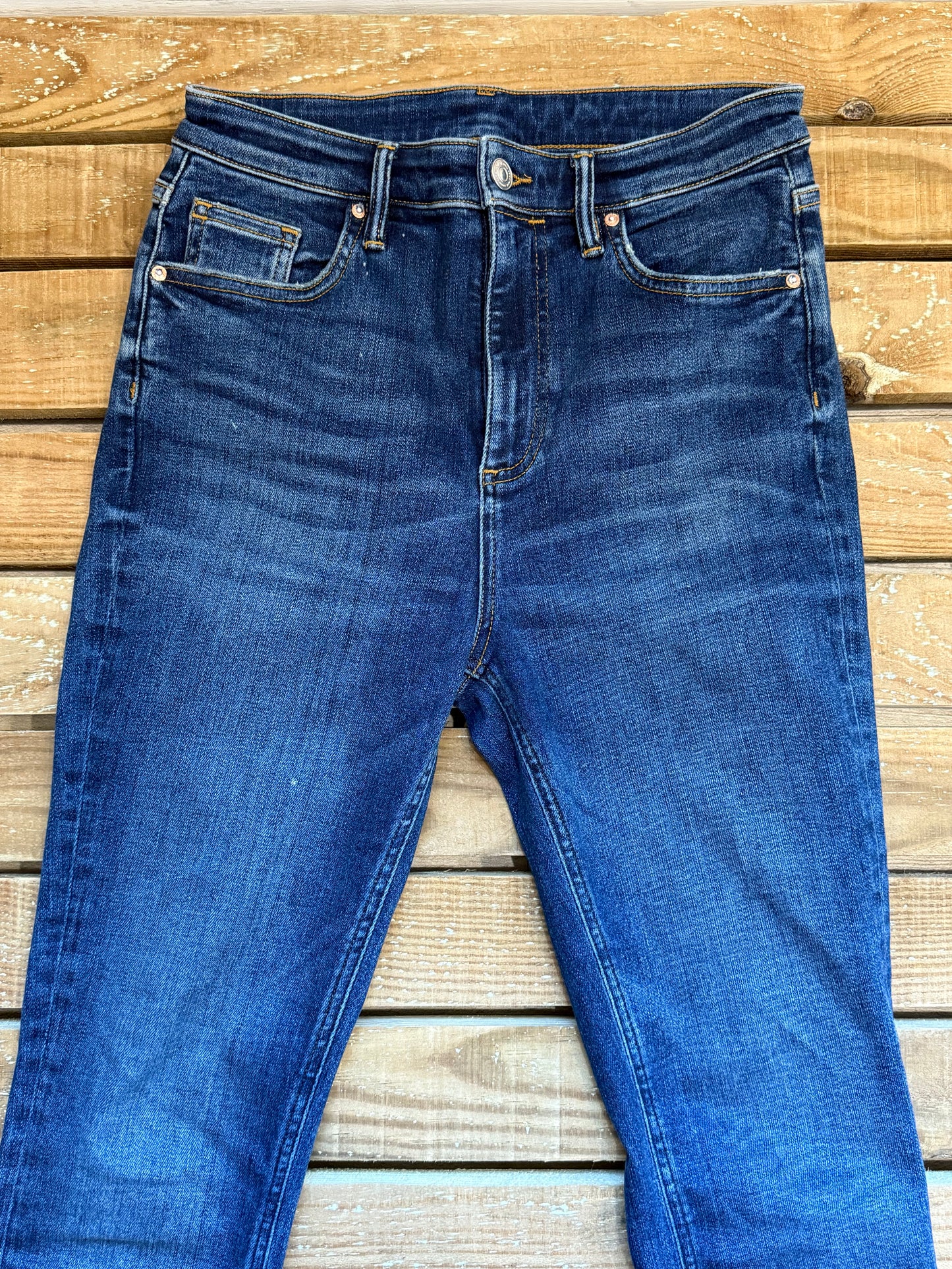 All saints high waisted skinny jeans. Blue Jeans. Waist 27” leg 27”