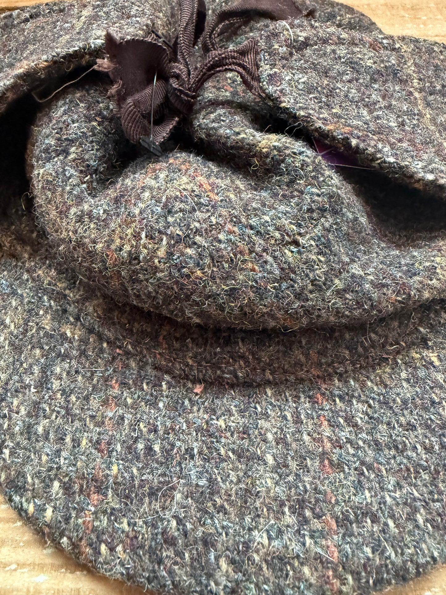 Vintage 90s Dunn & Co, Harris Tweed Deerstalker hat. Country/Goodwood