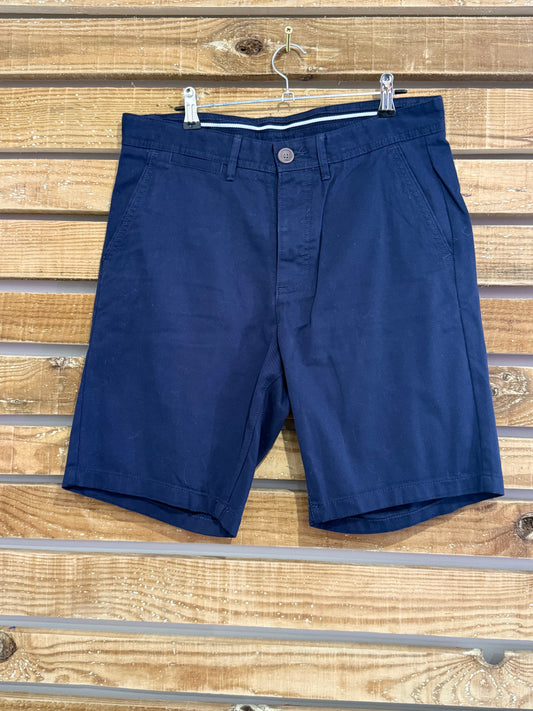Crew Clothing Company chino shorts. Summer. Blue. Size small. Waist 32”