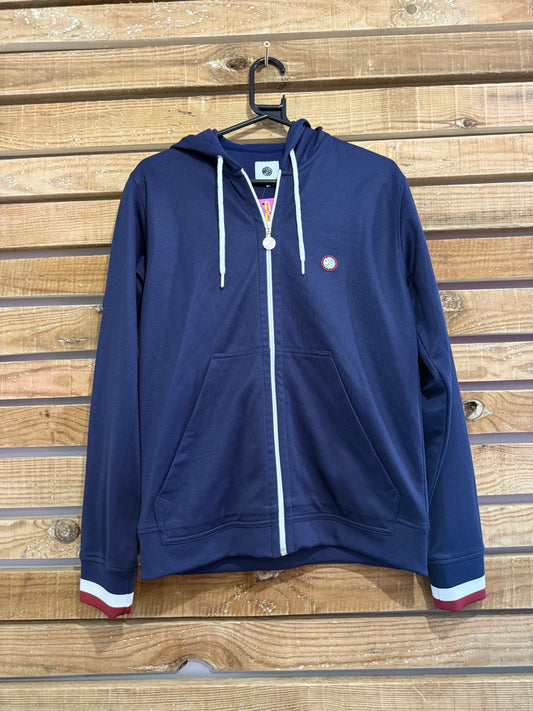 Vintage Y2K Pretty Green zip up logo hoodie/ hooded sweater. Size Small.
