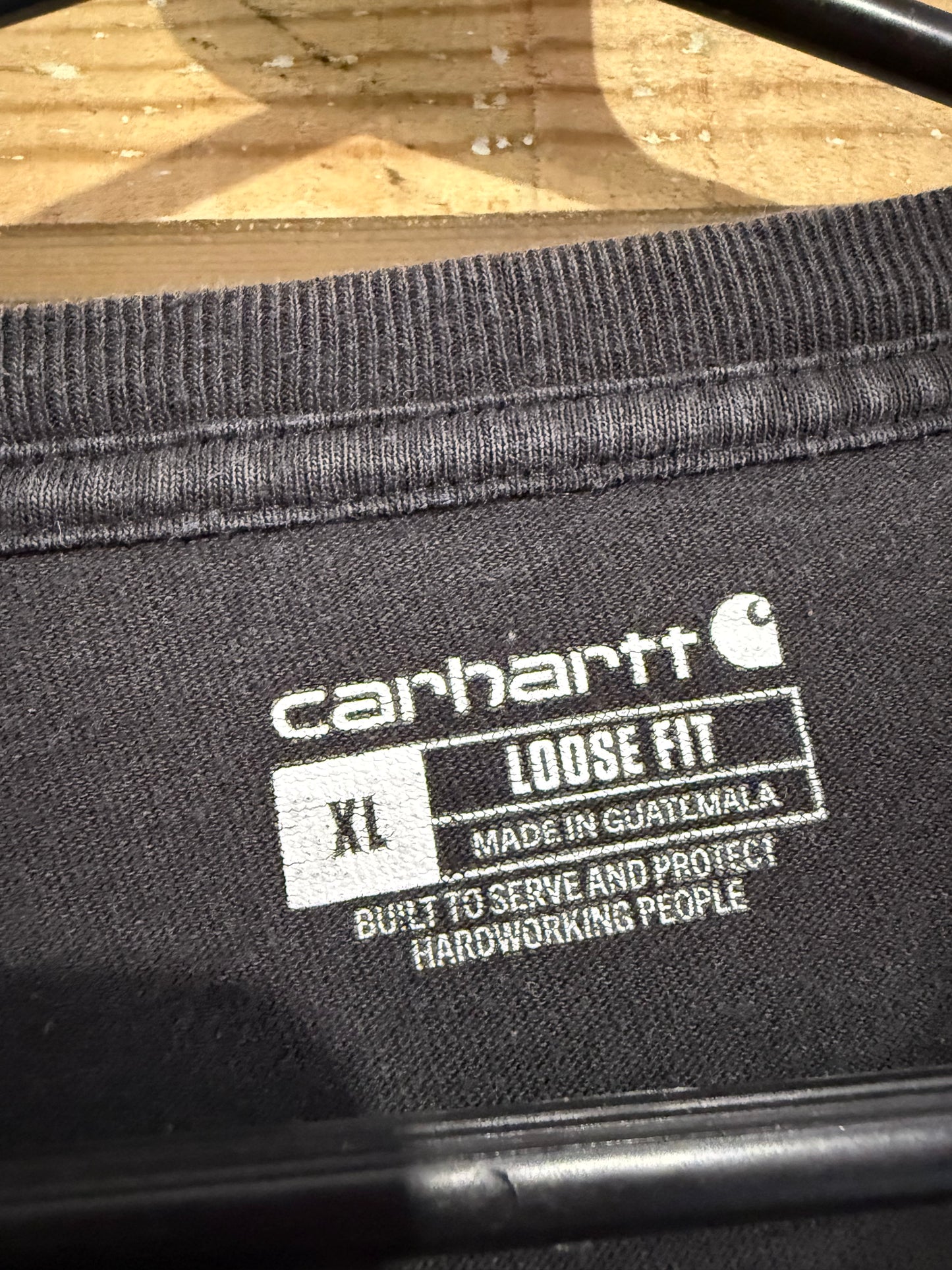 Carhartt logo pocket t-shirt. Black. Workwear/ cowboy/ USA. Size XL.