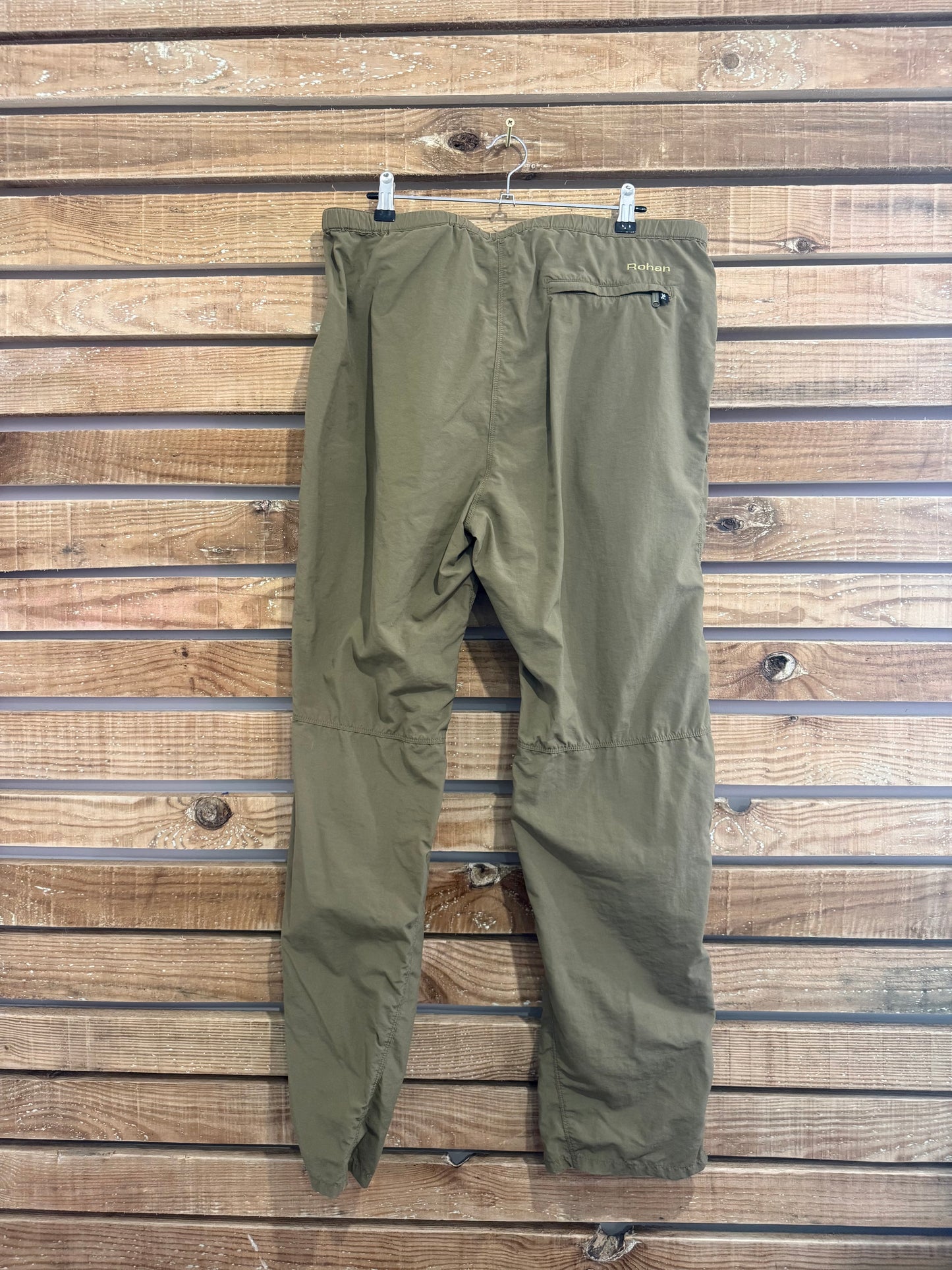 Rohan waterproof adjustable walking trousers. Hiking. Khaki. Medium. 34” waist.