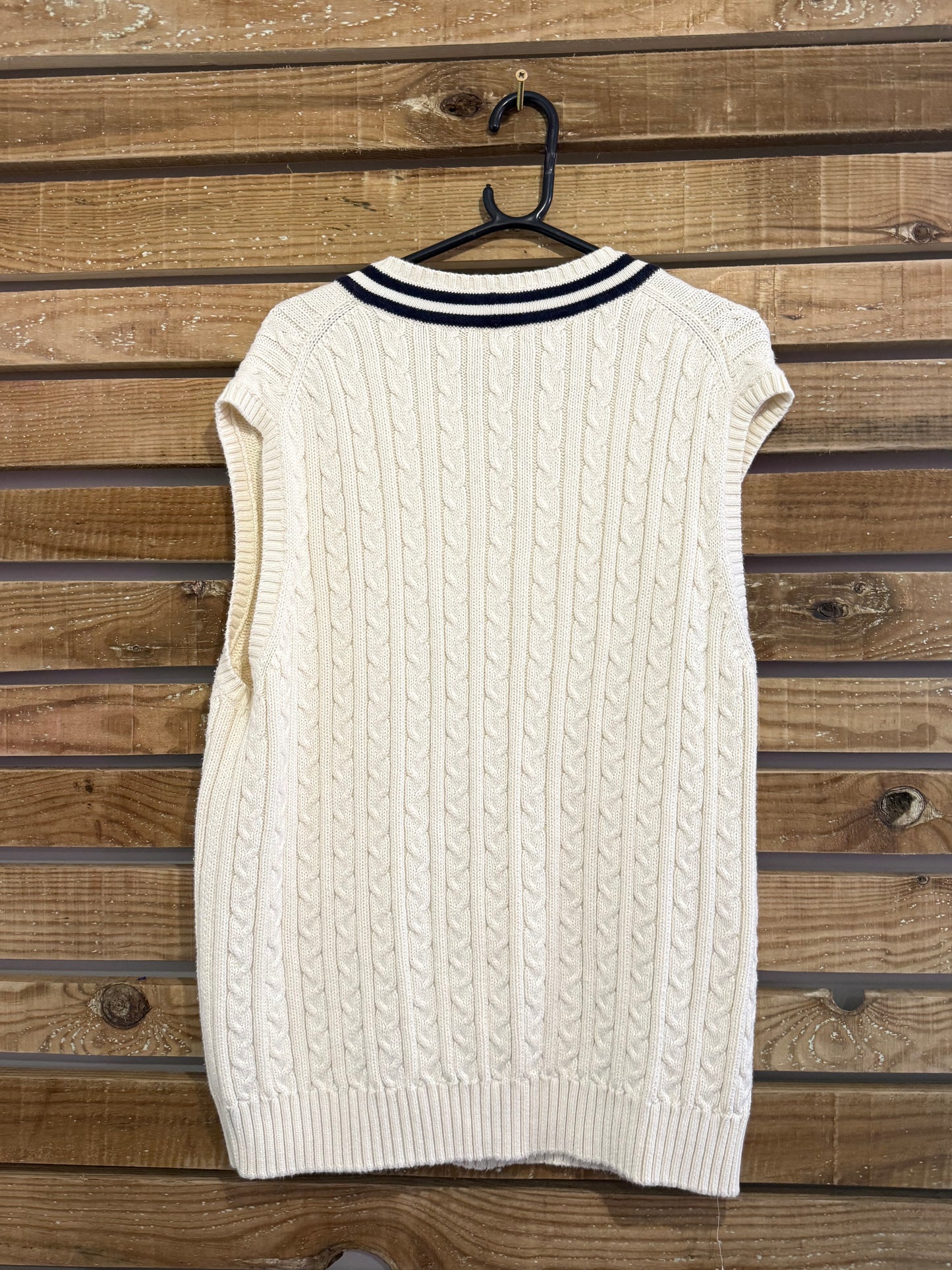 Vintage 90s Brooks Brothers 346 knitted vest jumper/ sweater. Cricket. Size XL.