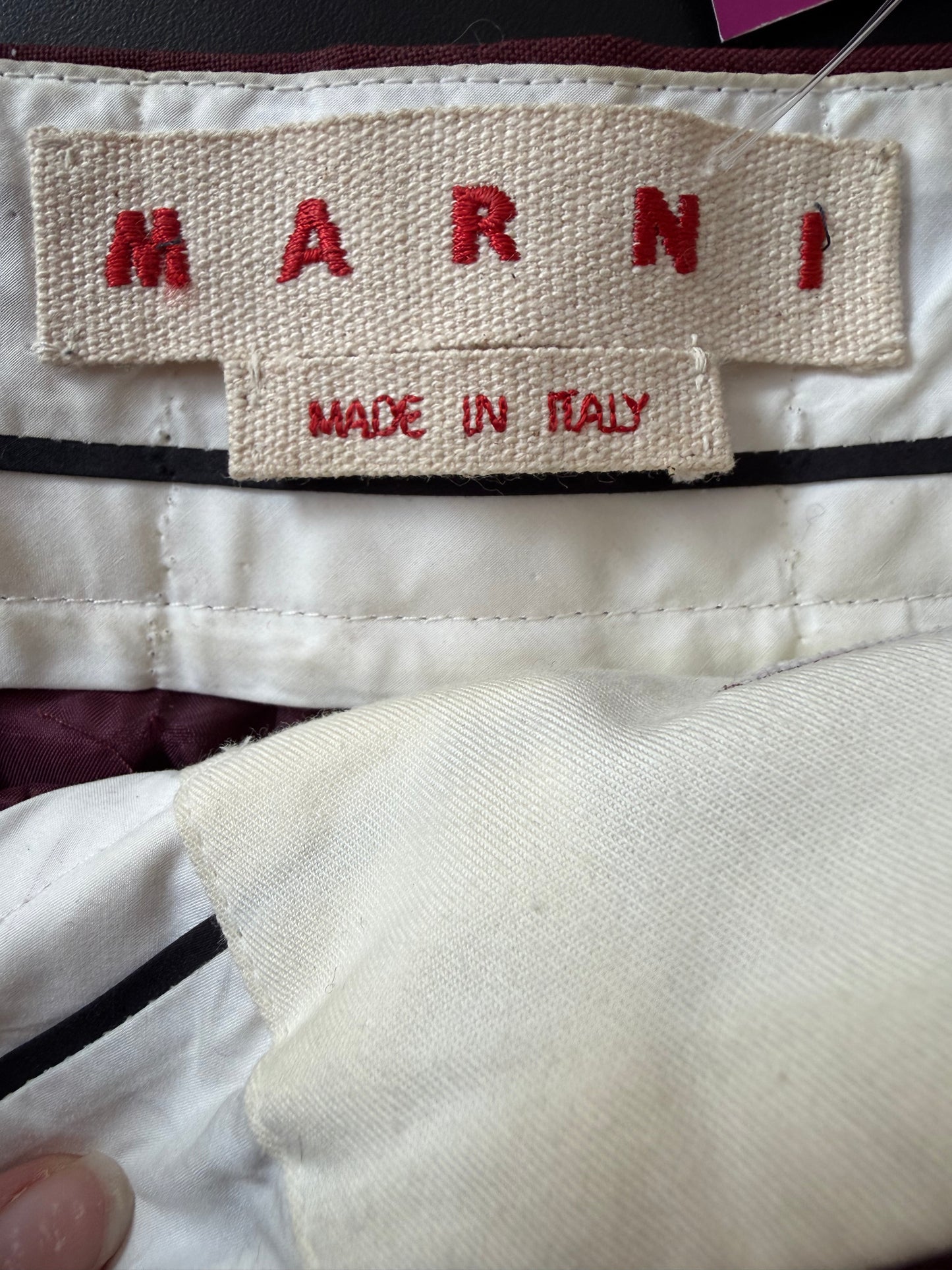 Marni wool culotte trousers. EU42. 31” waist. 24” leg. Size UK10-12. Wine