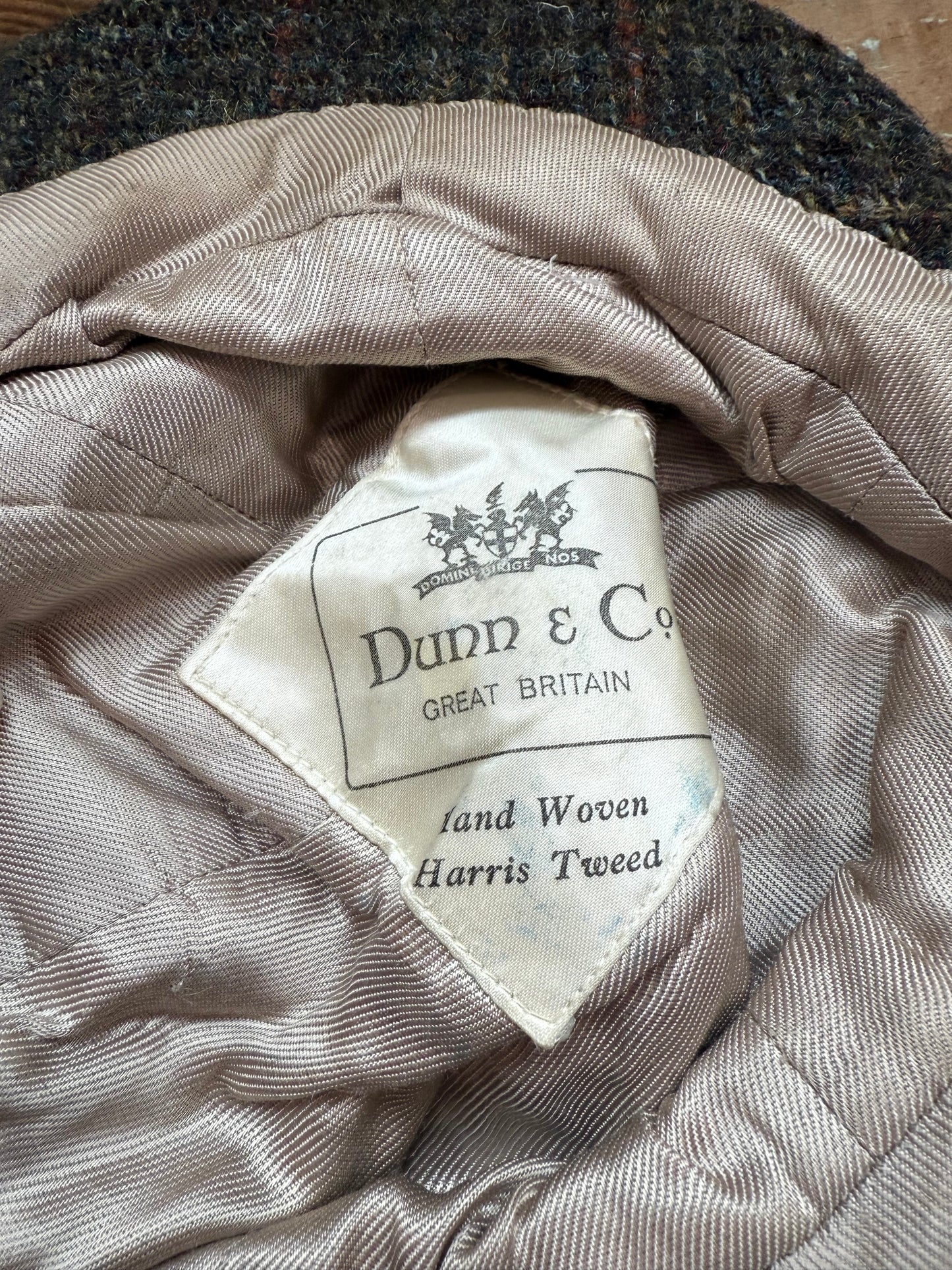 Vintage 90s Dunn & Co, Harris Tweed Deerstalker hat. Country/Goodwood