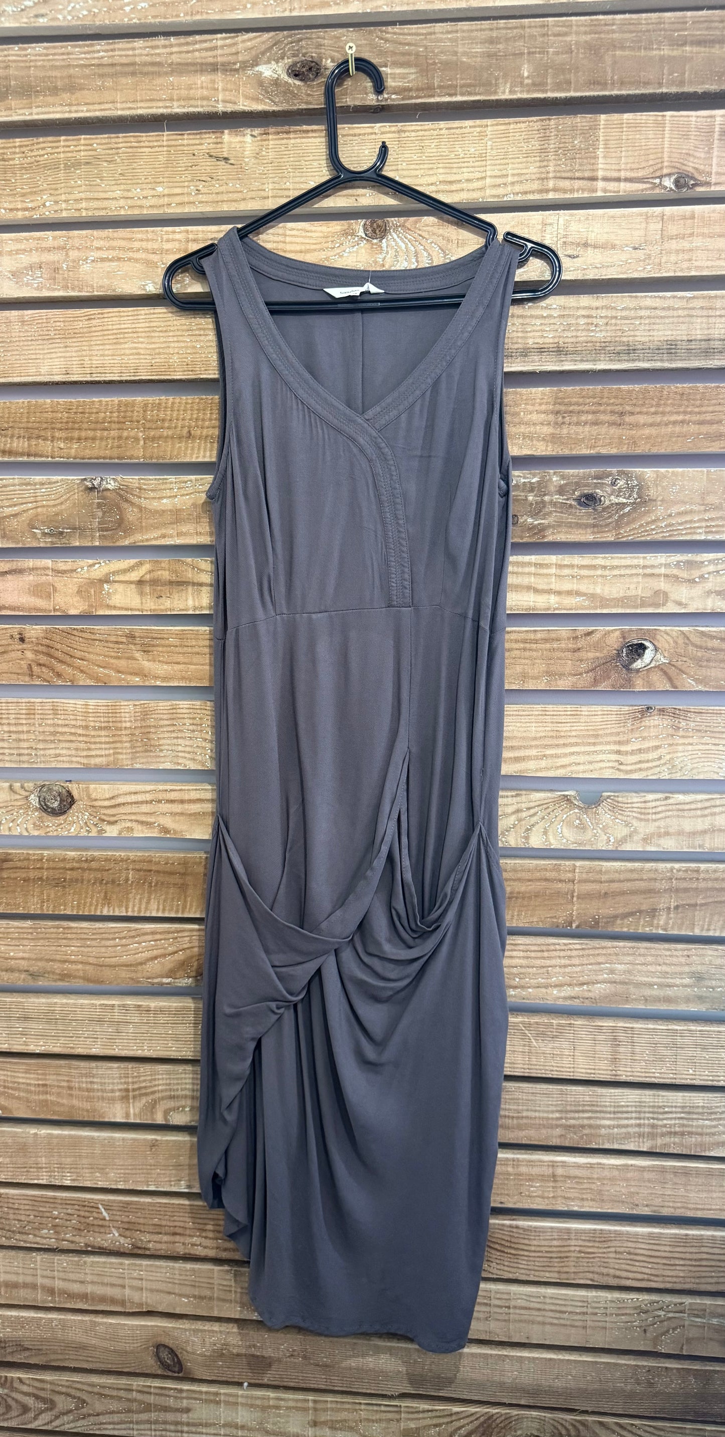 Vintage Y2K Sandwich draped dress. Size UK10. Grey. Summer/ holiday/ beach.