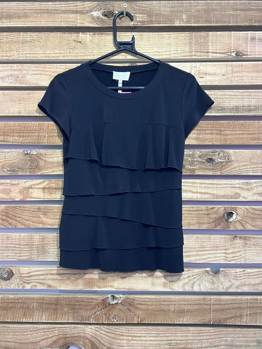 Laundry by Shelli Segal ruffled top. size small. Christmas/ party/ winter