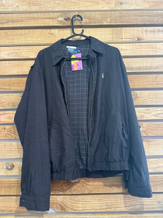 Vintage 90s Ralph Lauren zip up Harrington bomber Jacket. Sports/ Golf/ Festival. Large