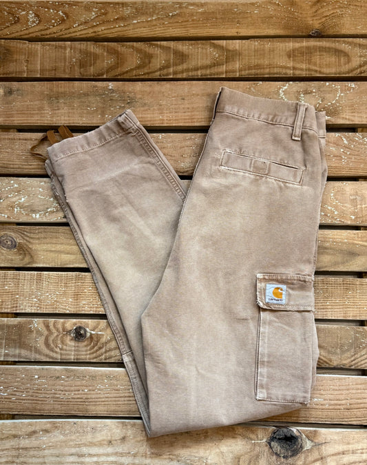 Vintage 90s Carhartt Carpenter Beige Trousers/ Pants. Grunge/ Skater. Workwear. Waist: 29” Leg: 30”
