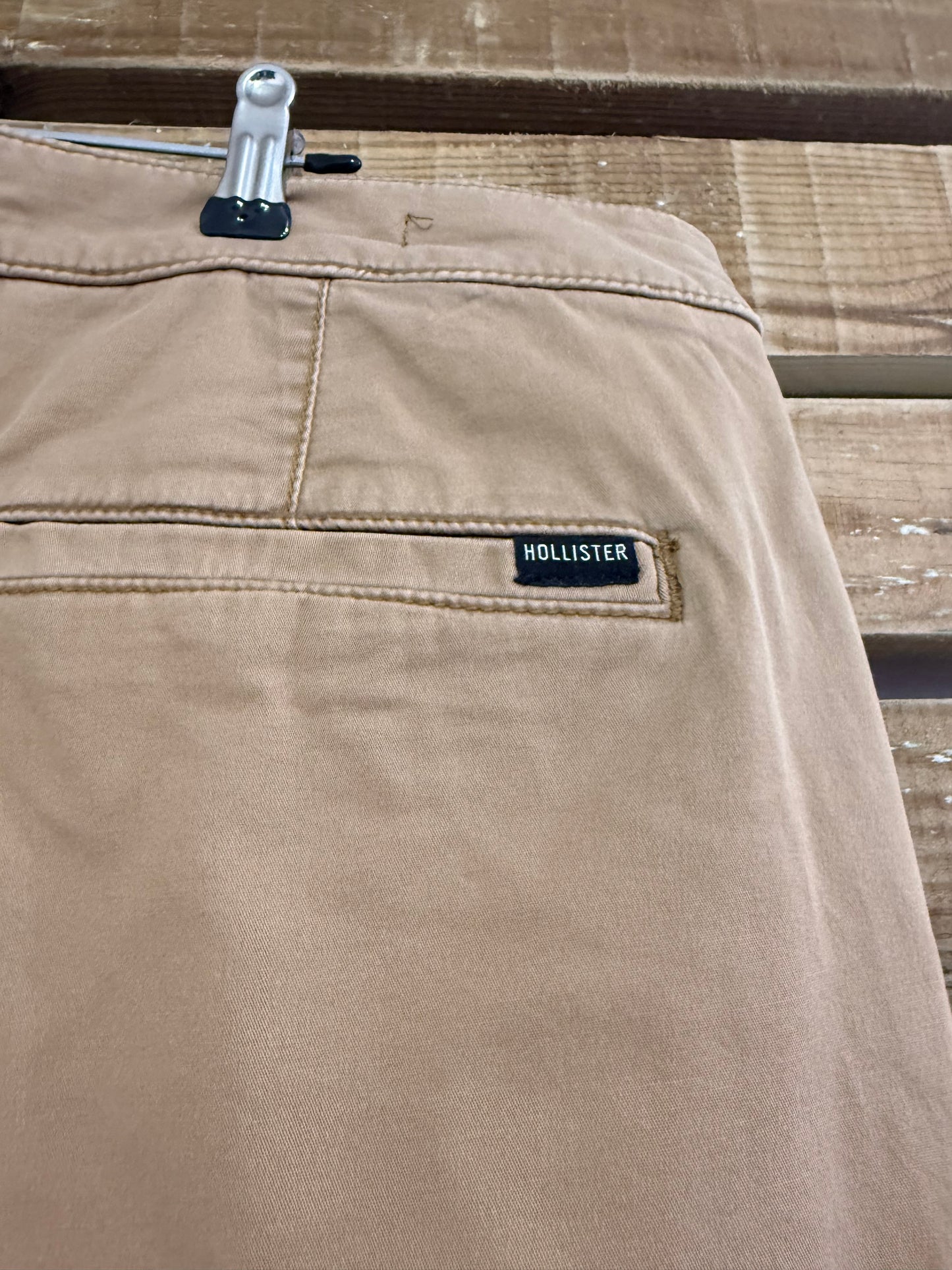 Hollister chino shorts. 34” waist. Beige. Golf/summer/holiday.