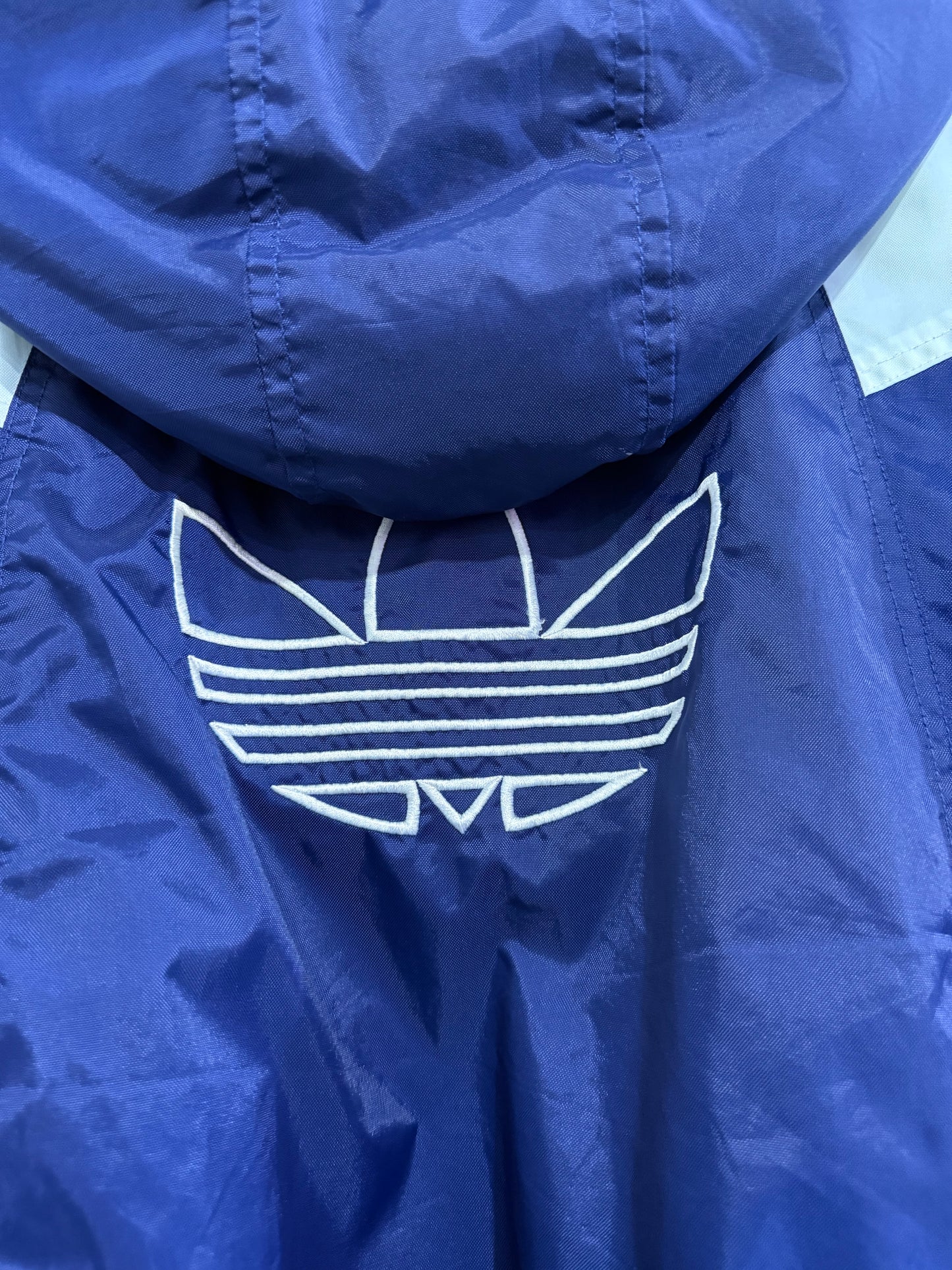 Vintage 90s Adidas hooded jacket. Spell-out. Size XXL. Festival.